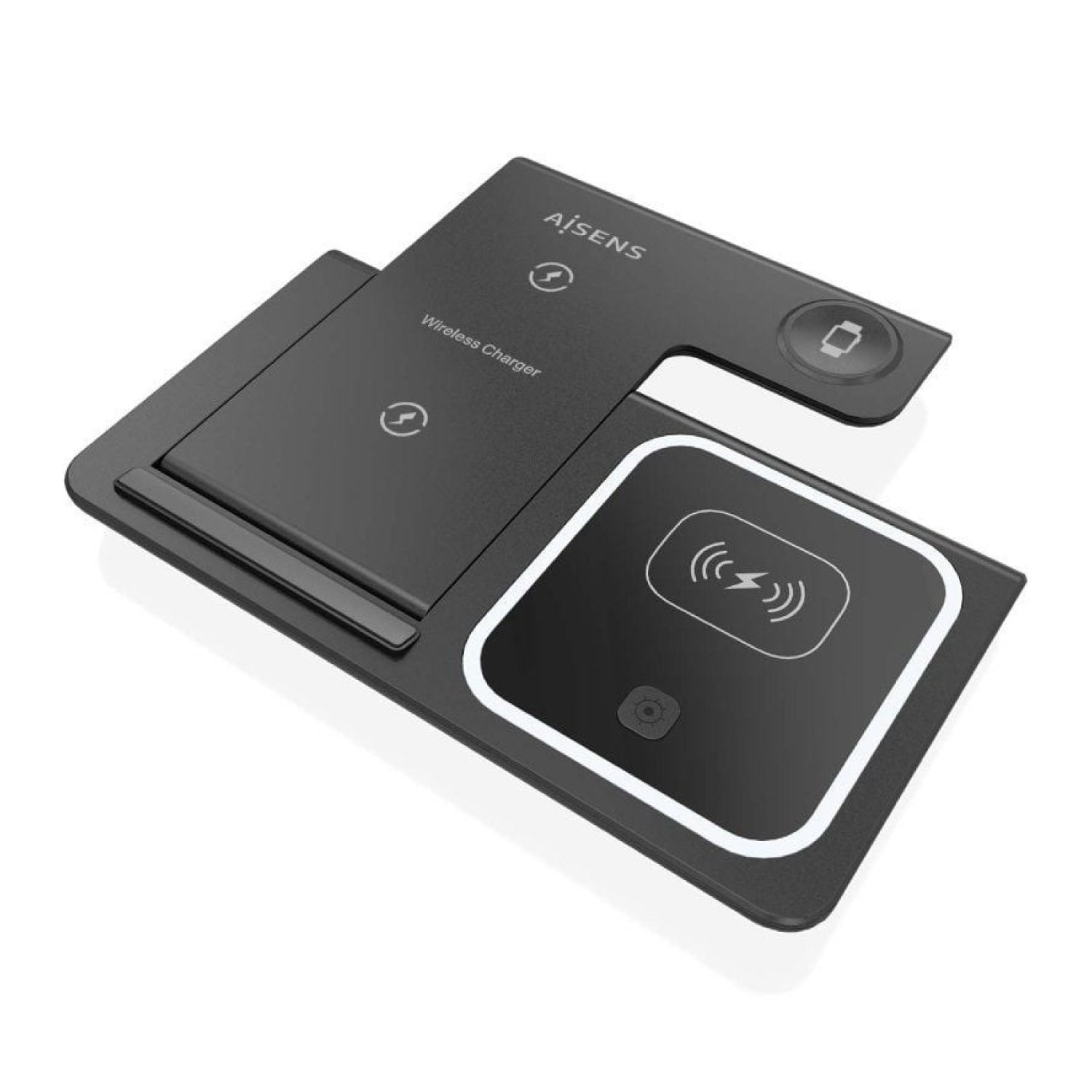 Aisens · Base de Carga Inalámbrica · 15W · Negro