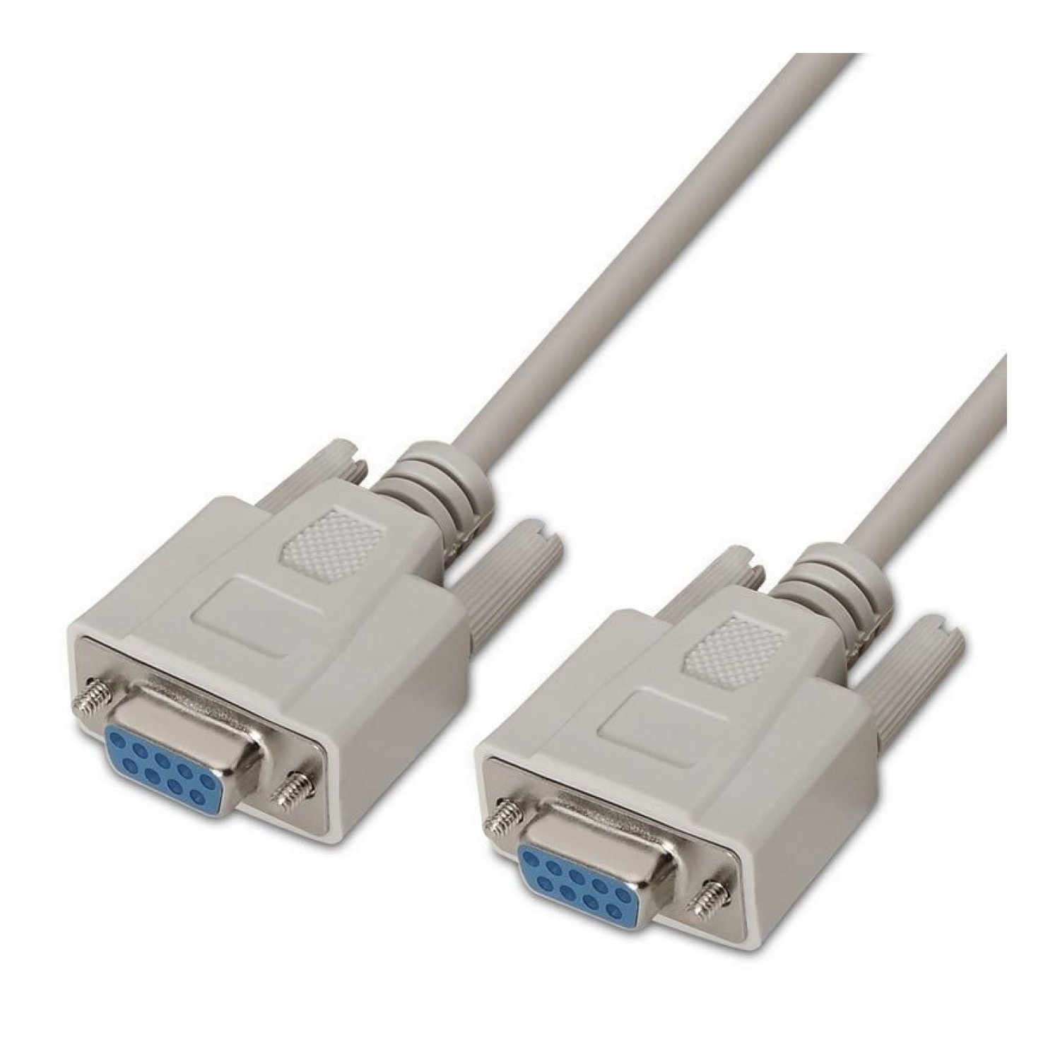 Aisens Cable Serie RS232 · DB9 Hembra a Hembra · 1,8m · 1,6Mbps · Beige