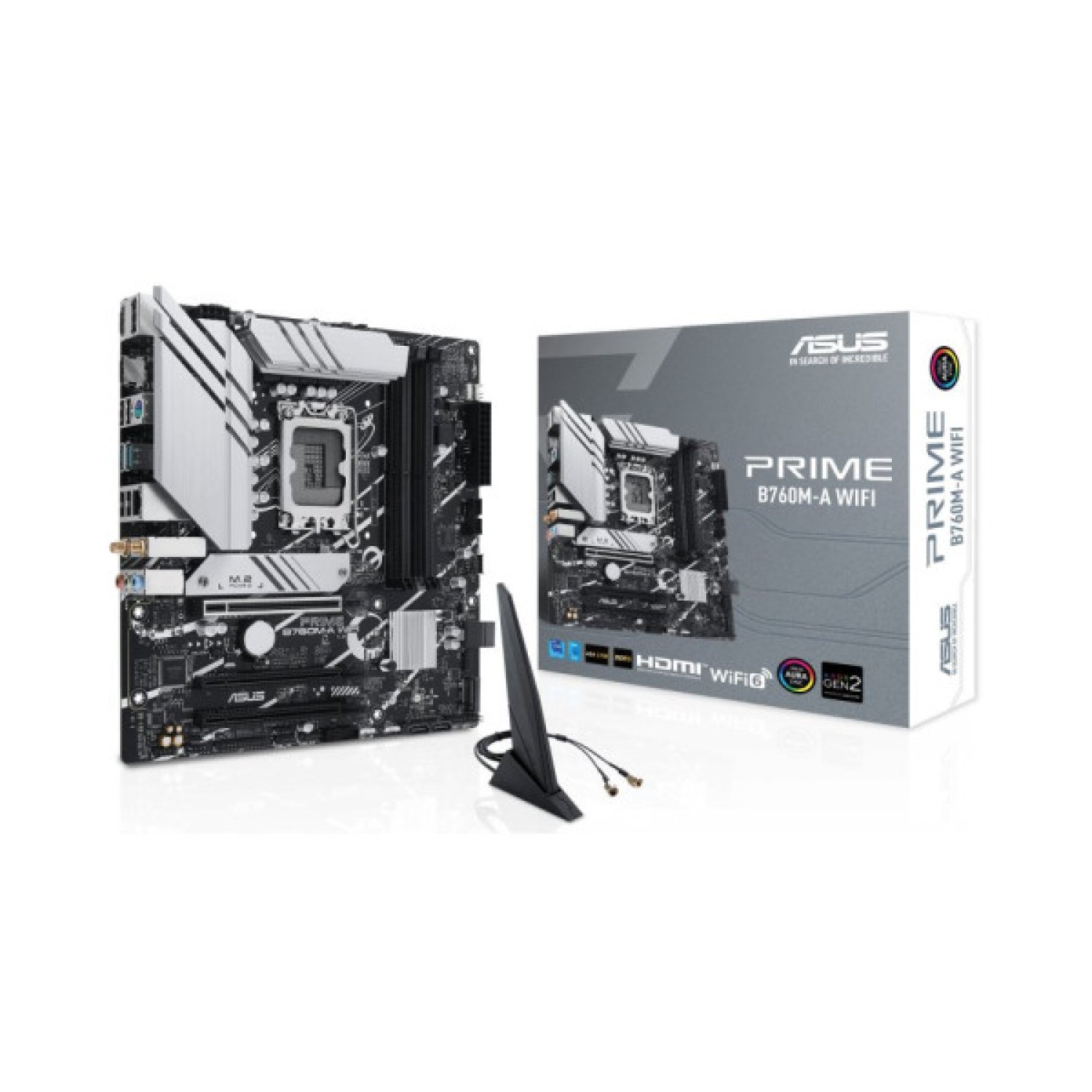 Asus Prime B760M-A · Socket 1700 · Micro ATX · DDR5 · PCIe 4.0 · WiFi