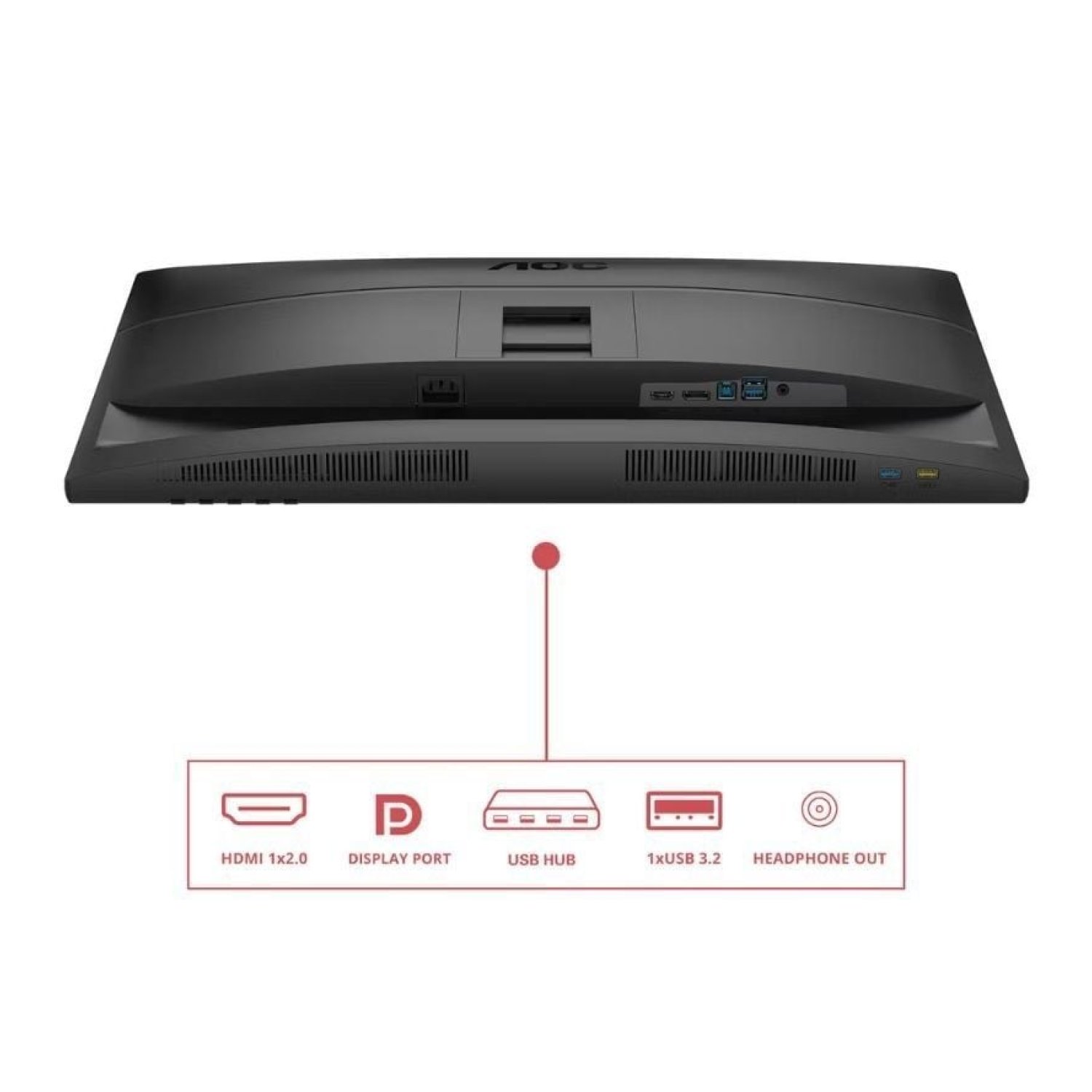AOC Q27E4U · 27" QHD · Monitor Profesional · Regulable en Altura · Negro