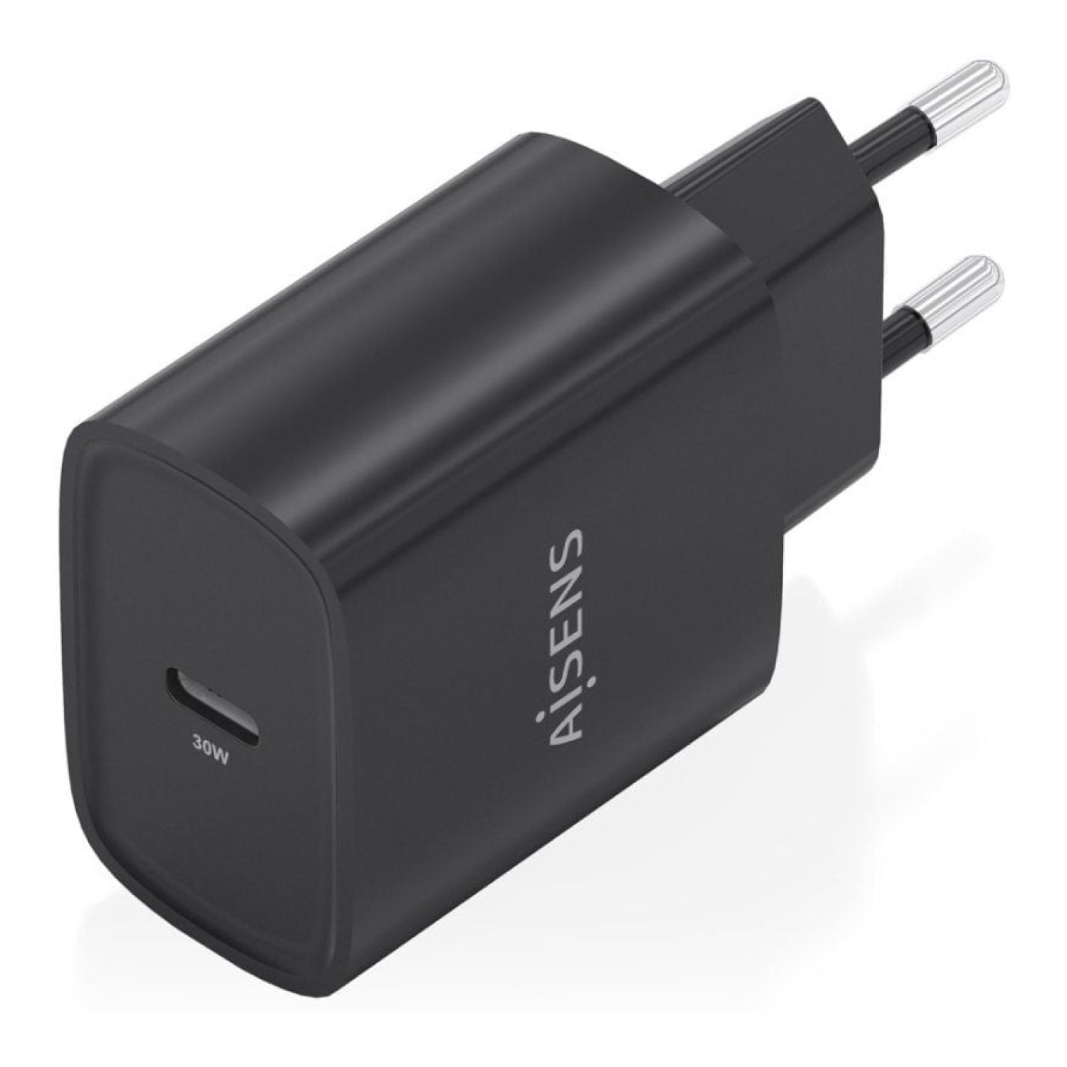 Aisens · Cargador GaN de Pared · 30W · 1x USB-C · Negro