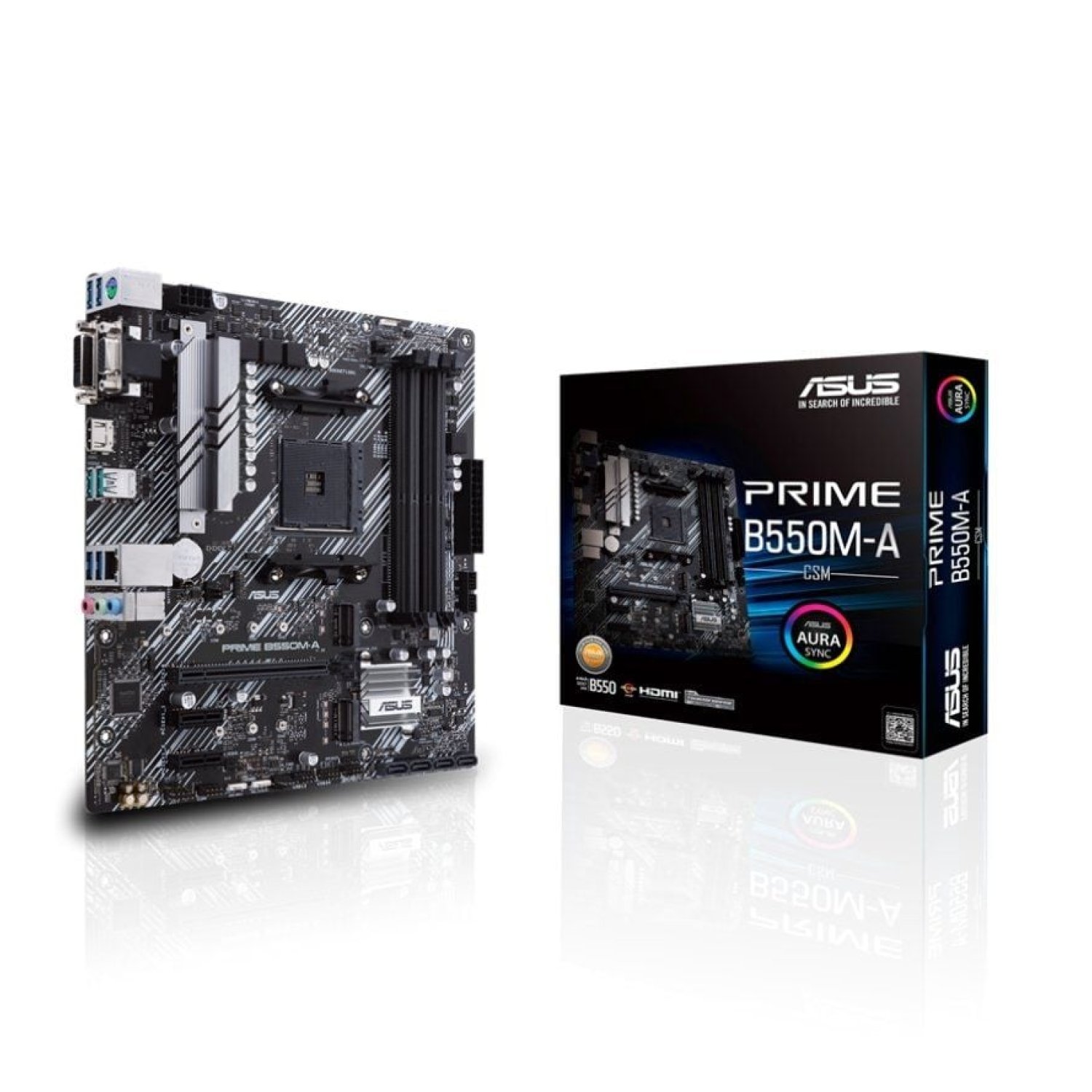 Asus Prime B550M-A · Socket AM4 · DDR4 · PCIe 4.0 · Micro ATX