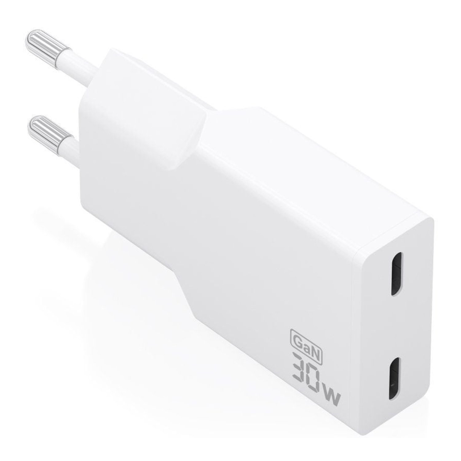 Aisens Cargador GaN · 2x USB-C · 30W · Blanco
