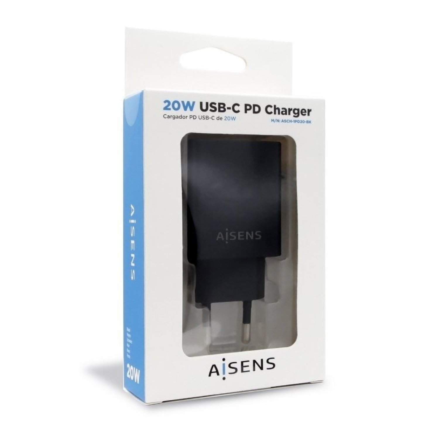 Aisens Cargador de Pared · 1x USB-C · 20W