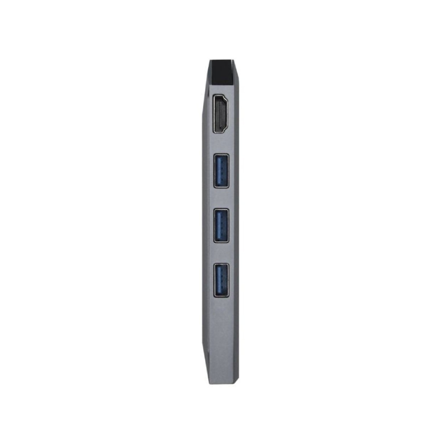 Aisens · Docking USB Tipo-C · 1xHDMI 4K · 3xUSB · RJ45 · Lector Tarjetas · PD · Gris
