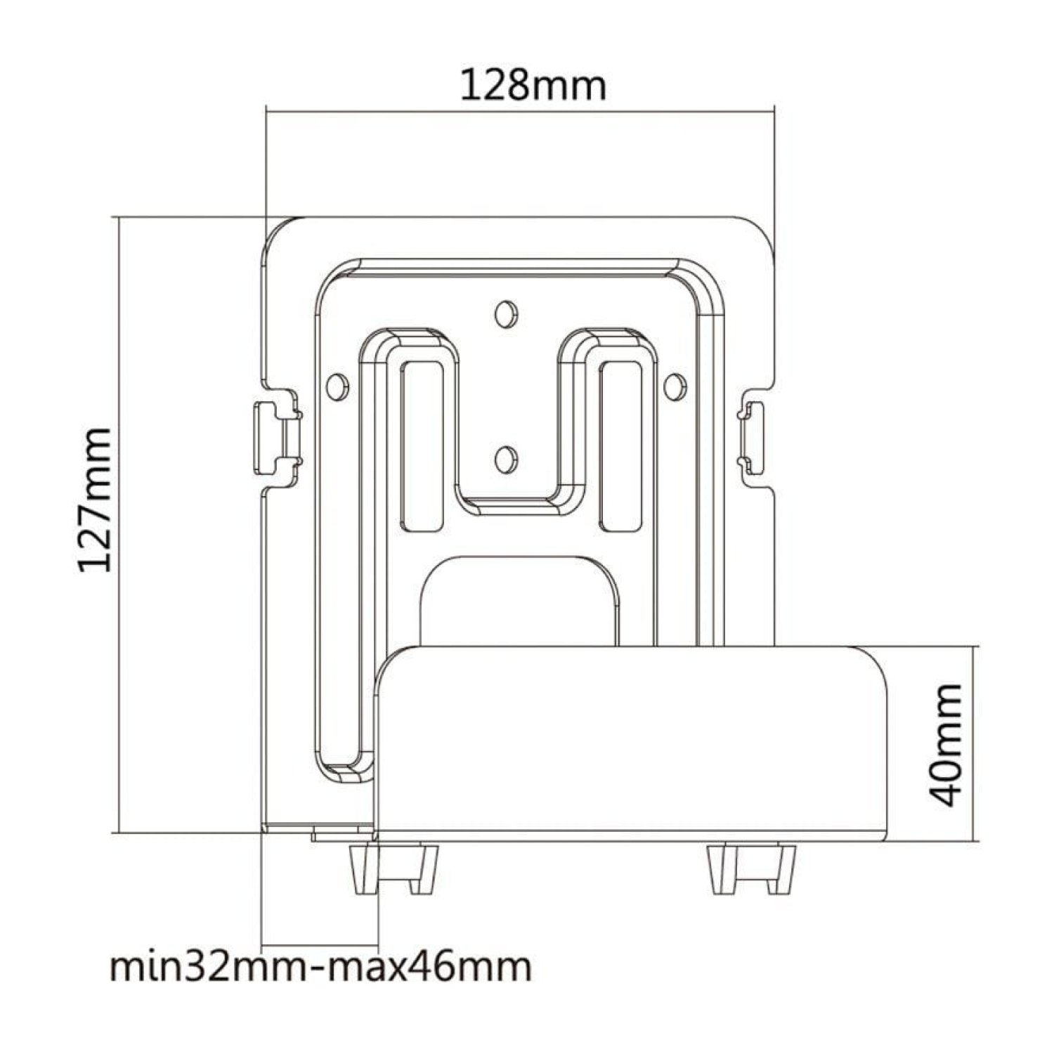 Aisens MPC02-155 · Soporte Universal Router/MiniPC · Hasta 2kg