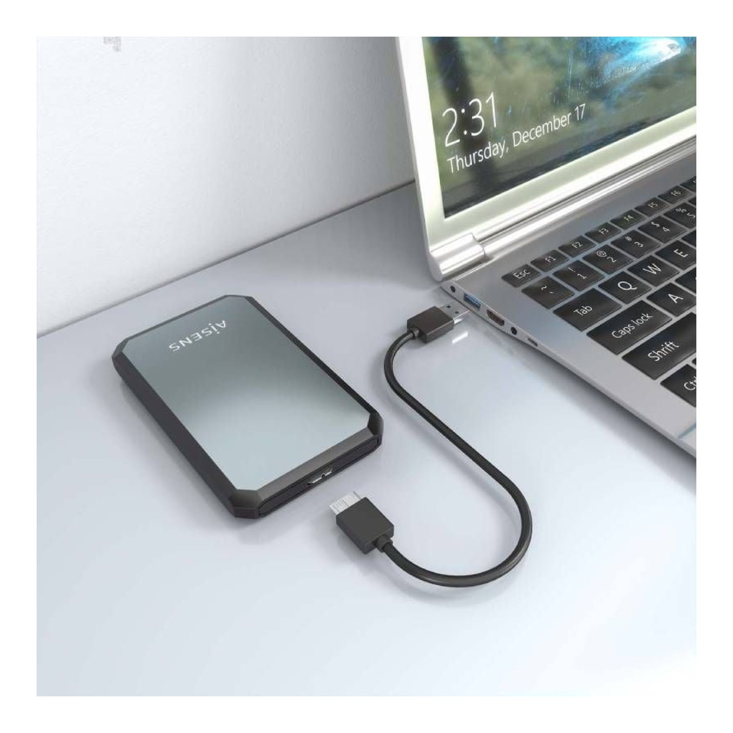 Aisens Caja Externa 2.5" · USB 3.1 · Sin tornillos