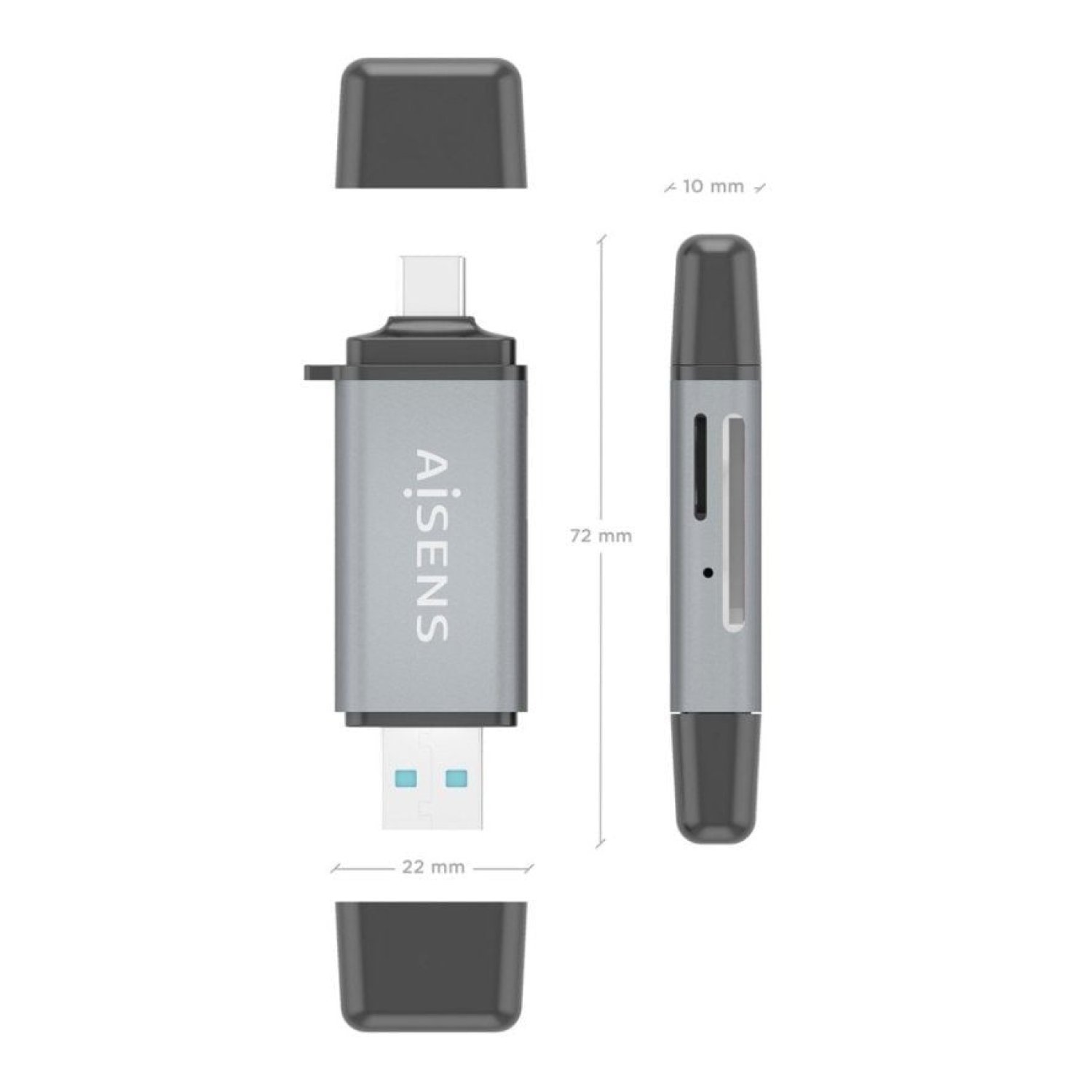 Aisens Lector de Tarjetas · USB 3.1 · Multiformato