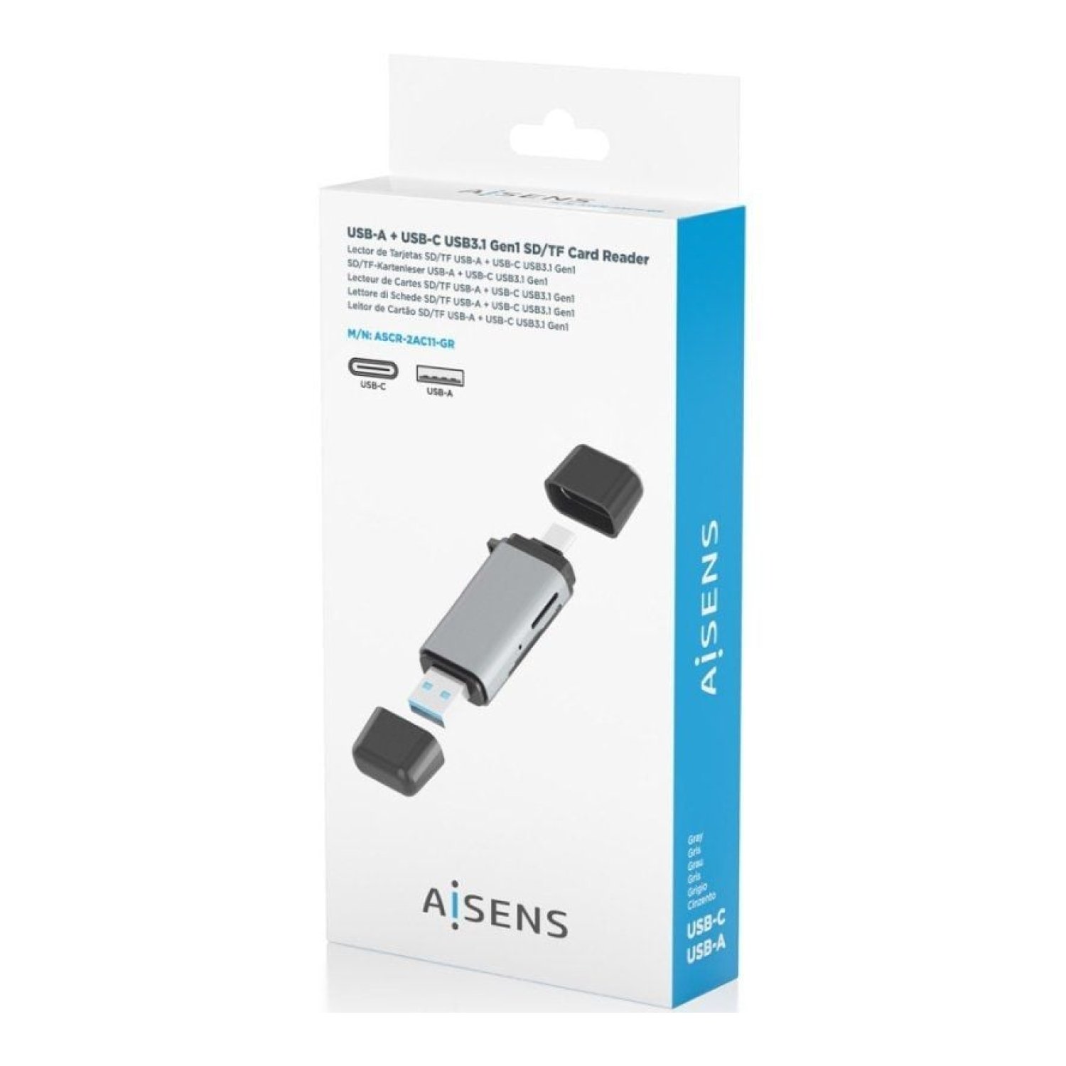 Aisens Lector de Tarjetas · USB 3.1 · Multiformato