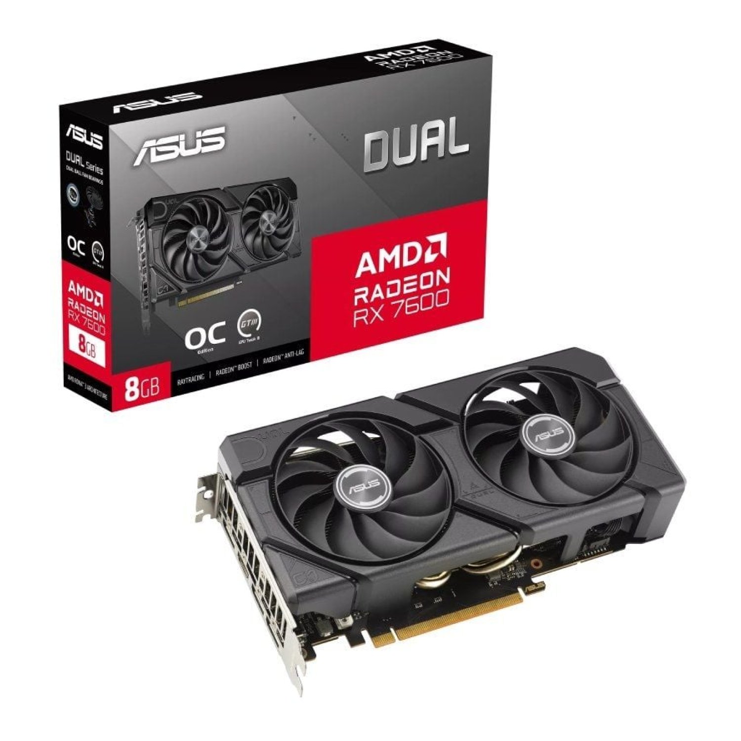 ASUS Dual Radeon RX 7600 EVO OC · 8GB GDDR6