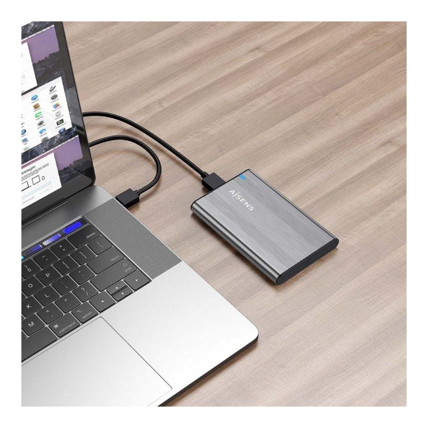 Aisens Caja Externa Disco 2,5" · USB 3.1 · Sin Tornillos