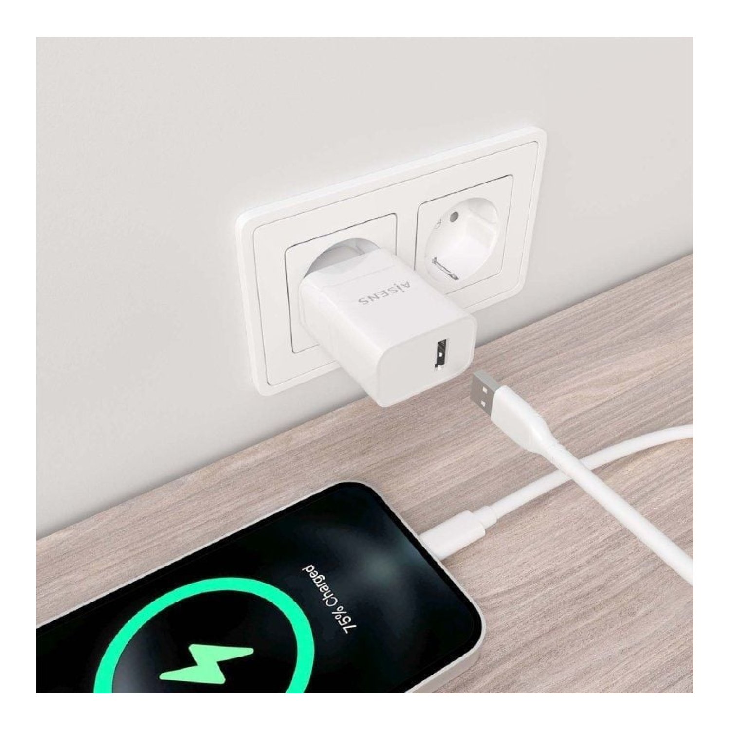 Aisens Cargador de Pared · 1xUSB · 10,5W