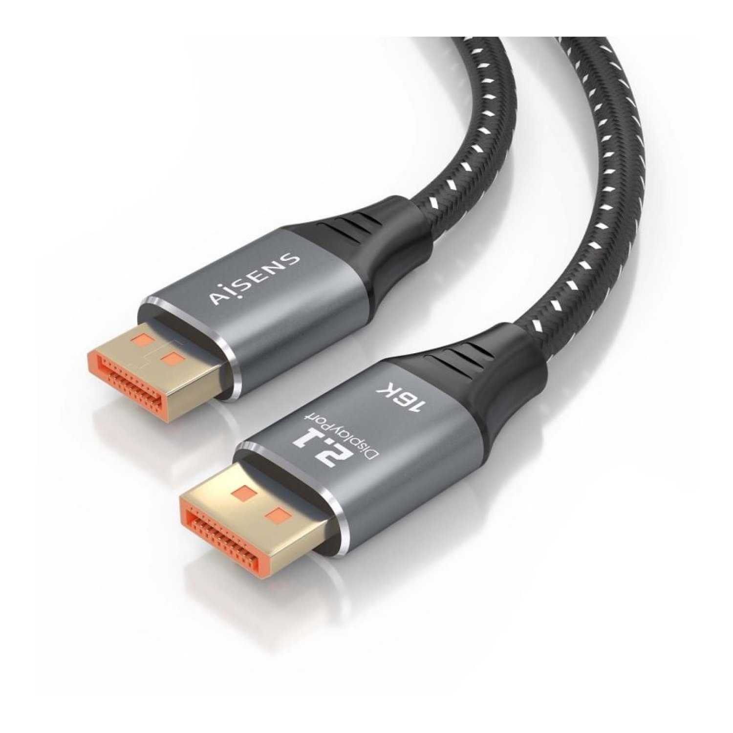 Aisens Cable DisplayPort 2.1 · 16K · 80Gbps · 1,5m · Negro
