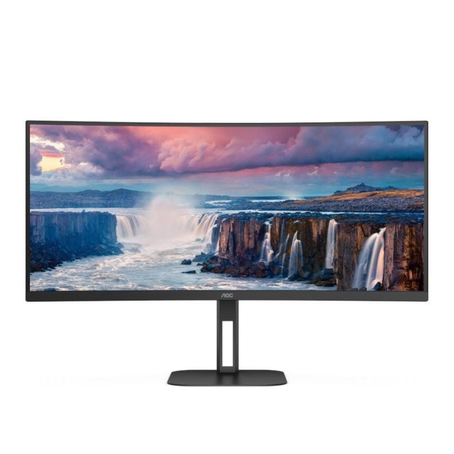 AOC CU34V5C · Monitor Curvo Ultrapanorámico · 34" WQHD · Negro