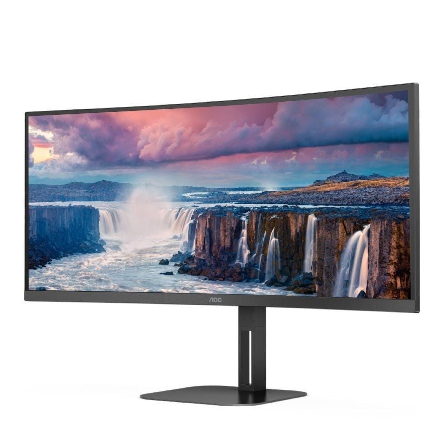 AOC CU34V5C · Monitor Curvo Ultrapanorámico · 34" WQHD · Negro