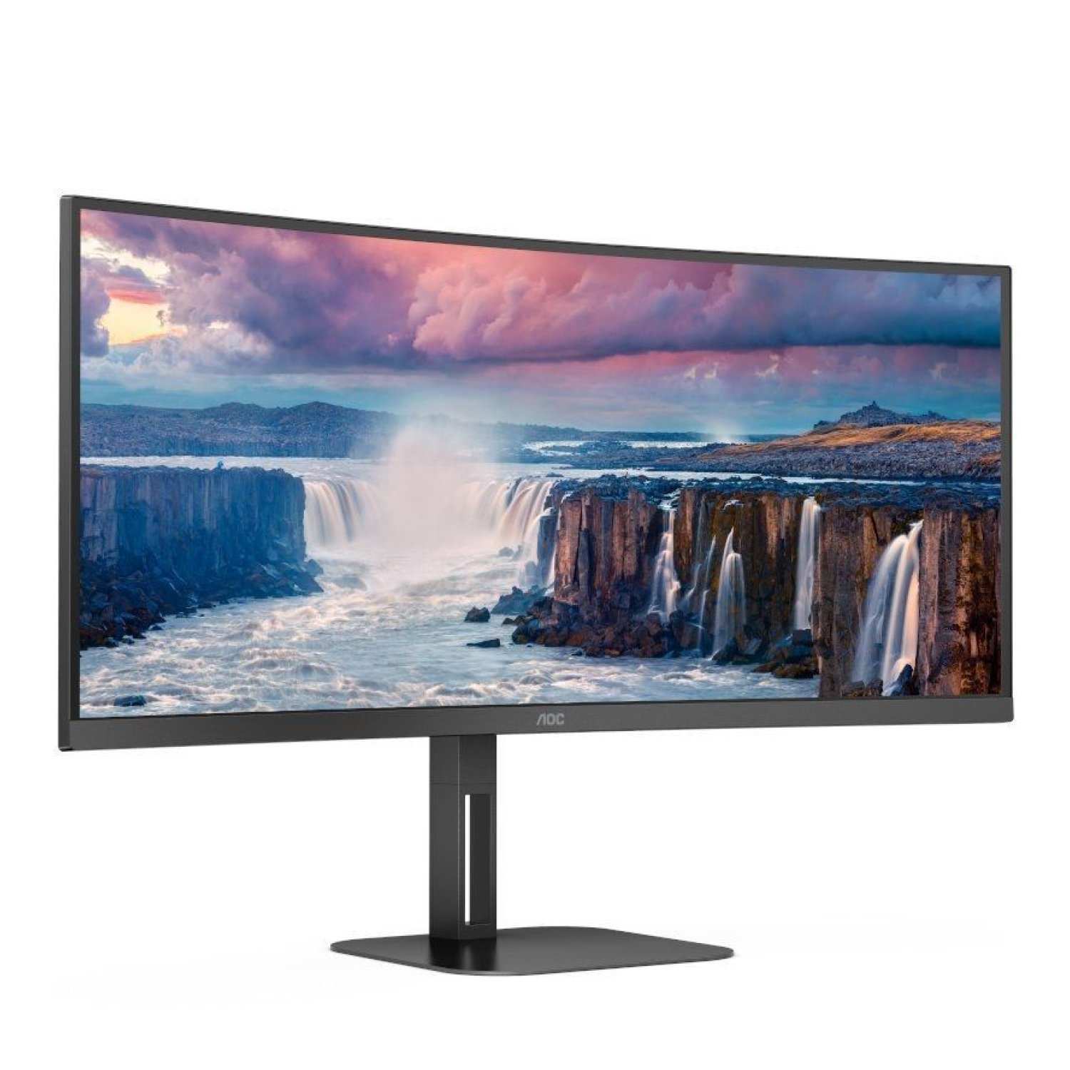 AOC CU34V5C · Monitor Curvo Ultrapanorámico · 34" WQHD · Negro