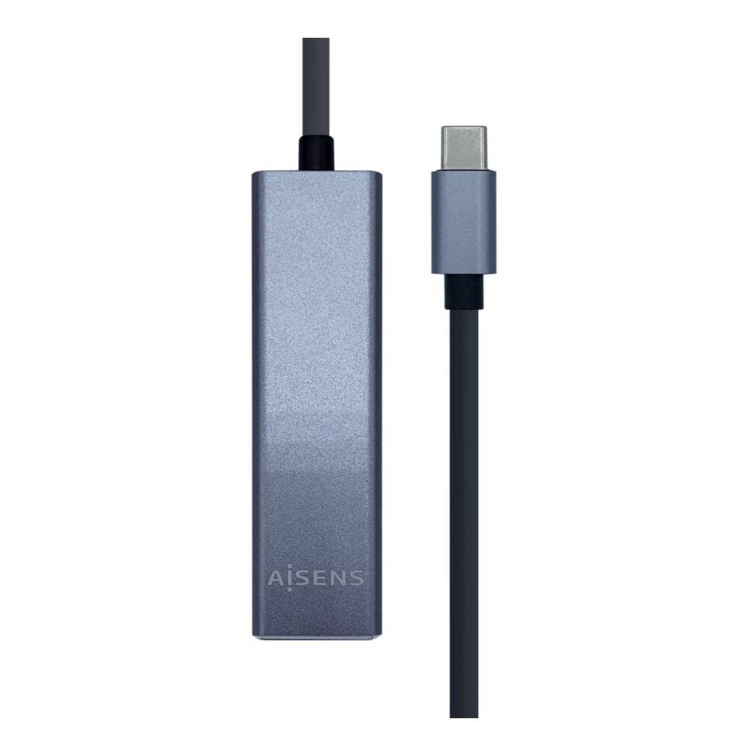 Aisens Hub USB Tipo-C · 3 Puertos USB · 1 RJ45 Gigabit · Gris