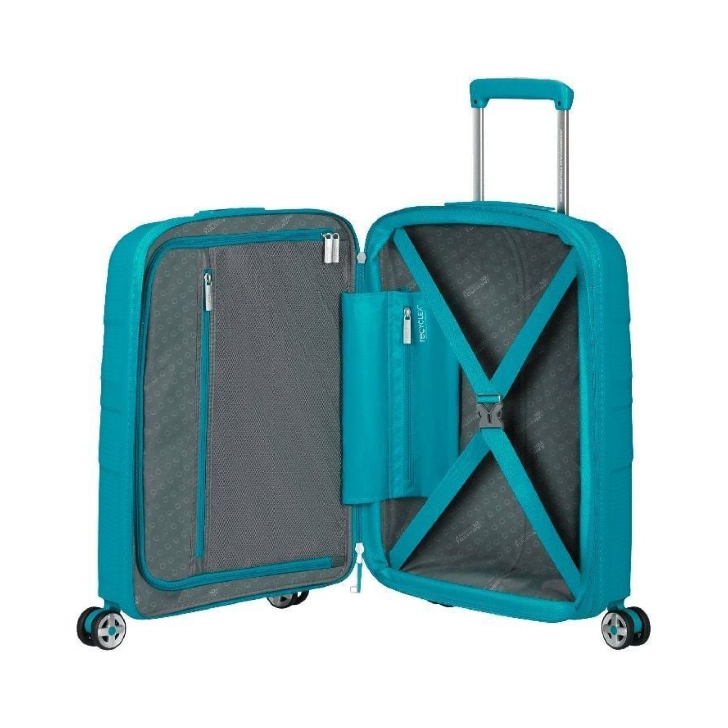 American Tourister Starvibe Spinner · Cabina 55cm · 55x40x20cm · 4 Ruedas · Verdigrís