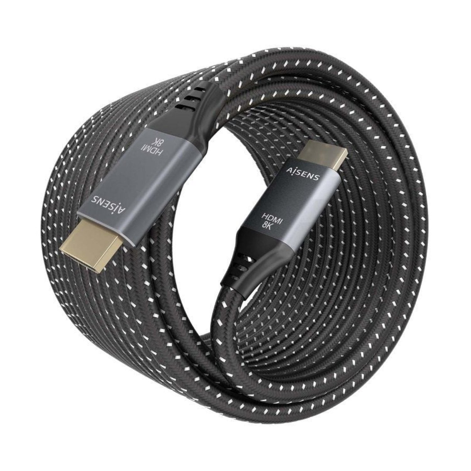 Aisens Cable HDMI 2.1 8K · 7 metros · Macho a Macho · Gris y Negro