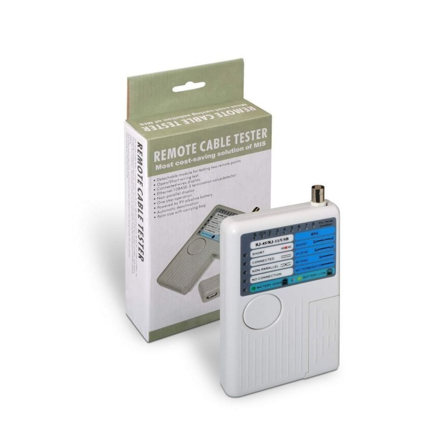 Aisens · Tester Multifunción · RJ11/RJ12/RJ45 · USB · Coaxial
