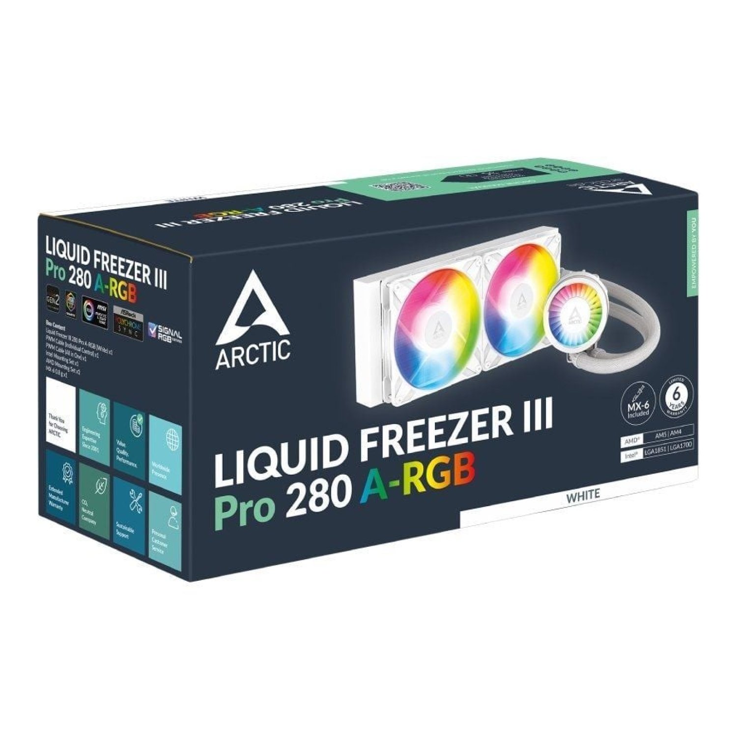 Arctic Liquid Freezer III Pro 280 · Refrigeración Líquida · A-RGB · Blanco