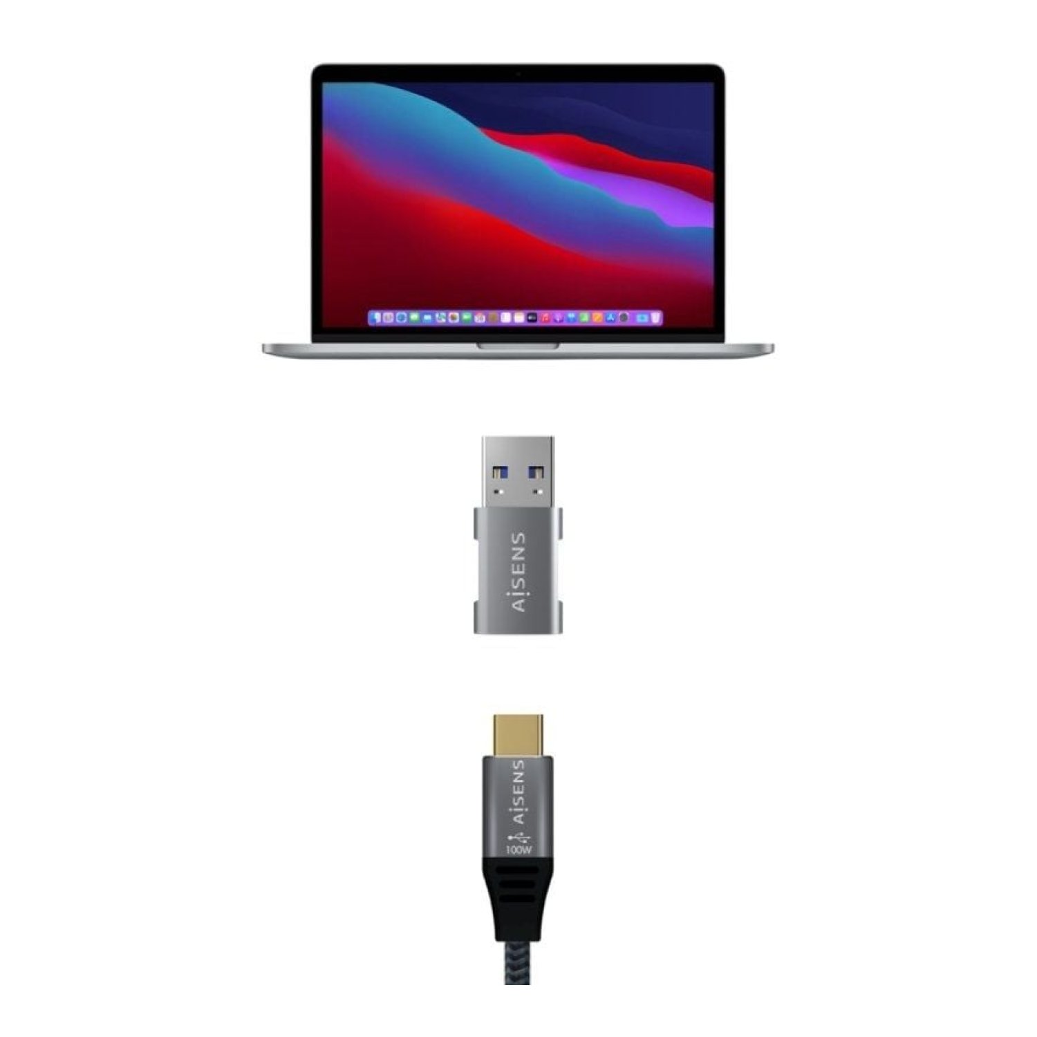 Aisens · Adaptador USB 3.2 Gen2 · USB Tipo-C Hembra a USB Macho