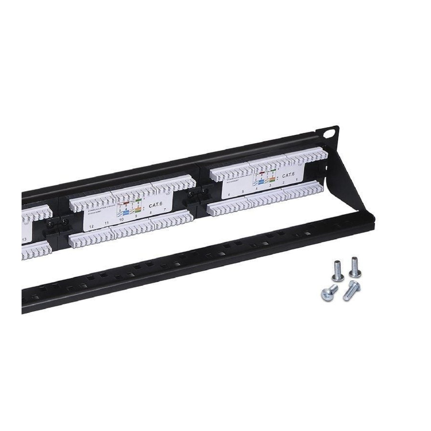 Aisens Patch Panel · 24 Puertos Cat.6 · 1U · Gestión de Cables