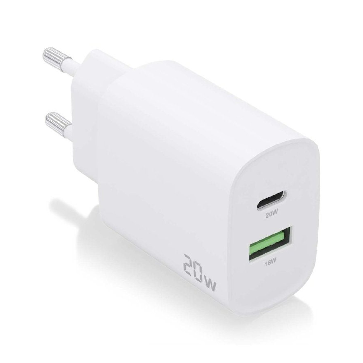Aisens Cargador de Pared · 20W · 1x USB-C · 1x USB