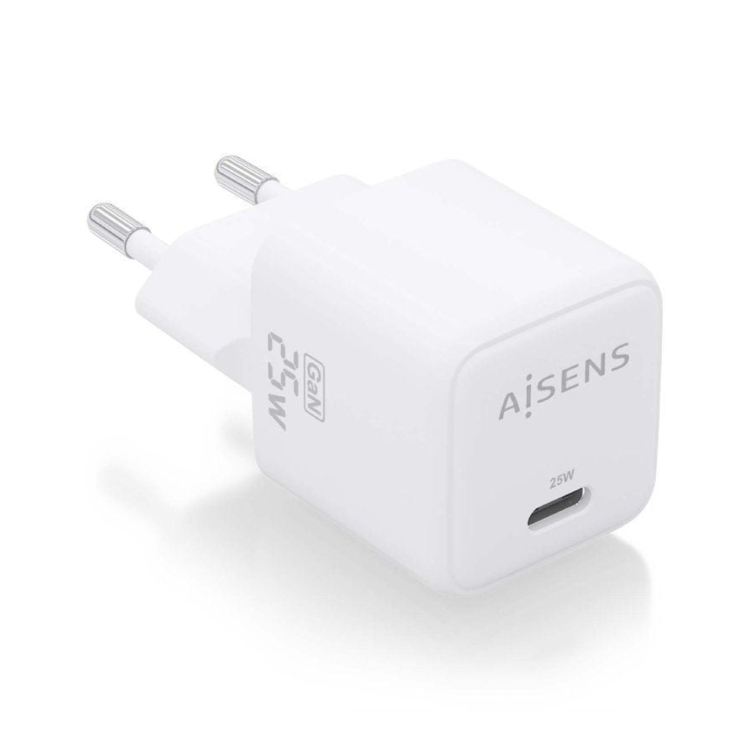 Aisens Cargador GaN · 25W · 1x USB-C · Carga Rápida