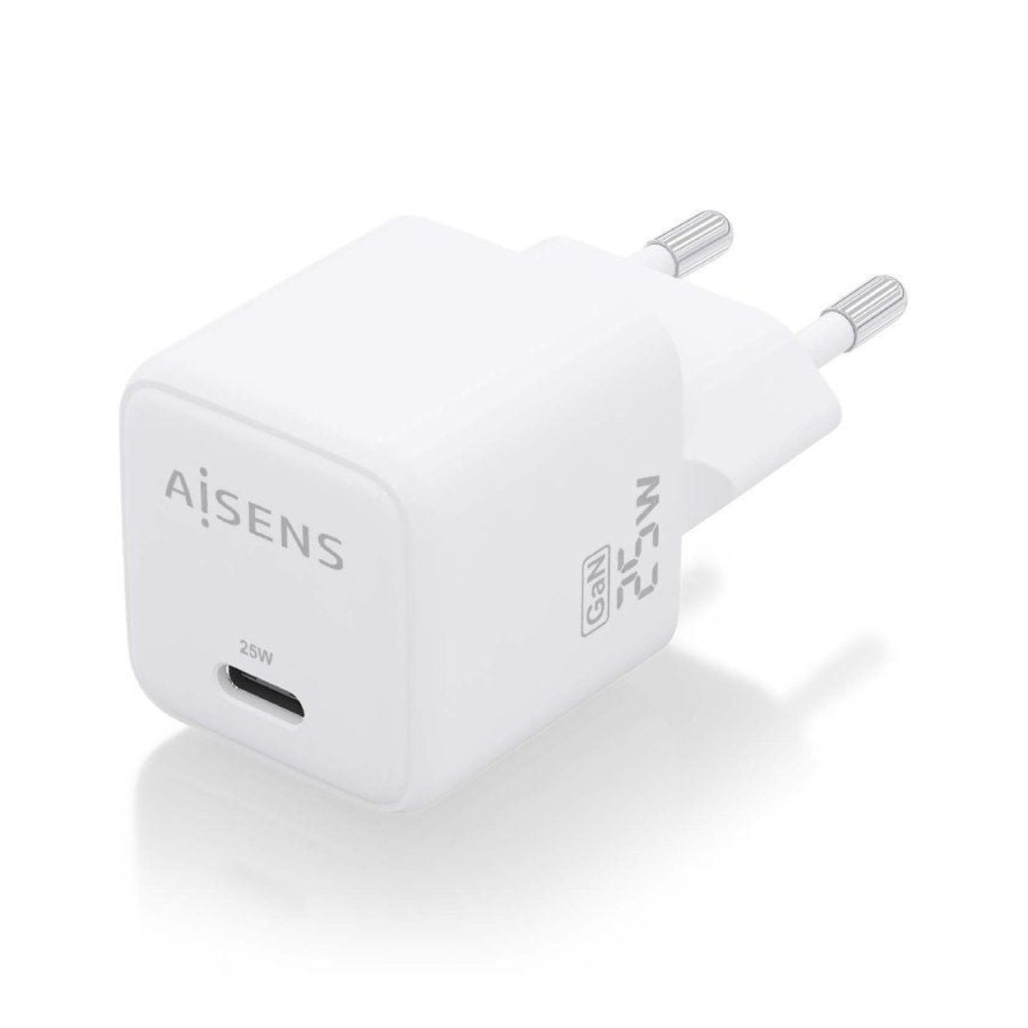 Aisens Cargador GaN · 25W · 1x USB-C · Carga Rápida