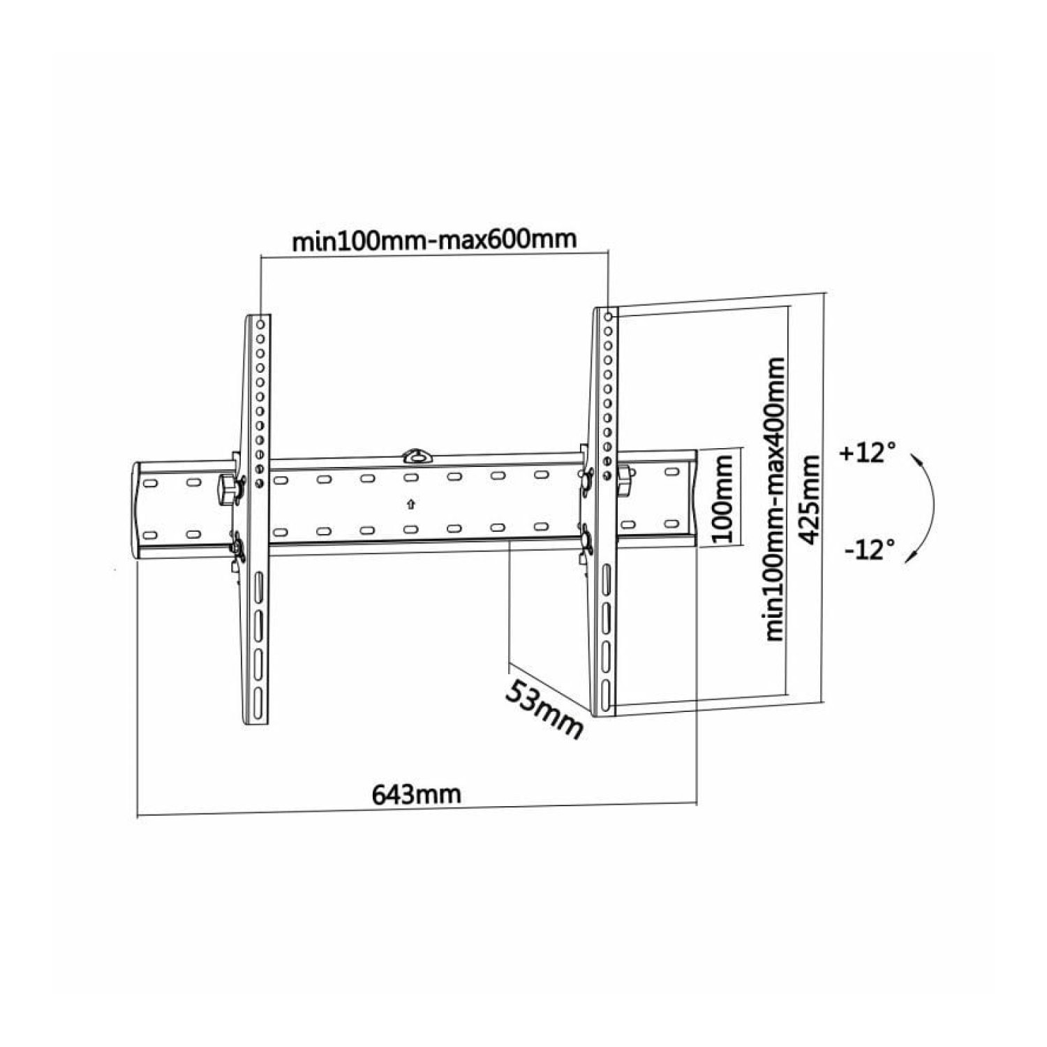 Aisens WT70T-017 · Soporte de Pared Inclinable · 37-70" · Hasta 40kg