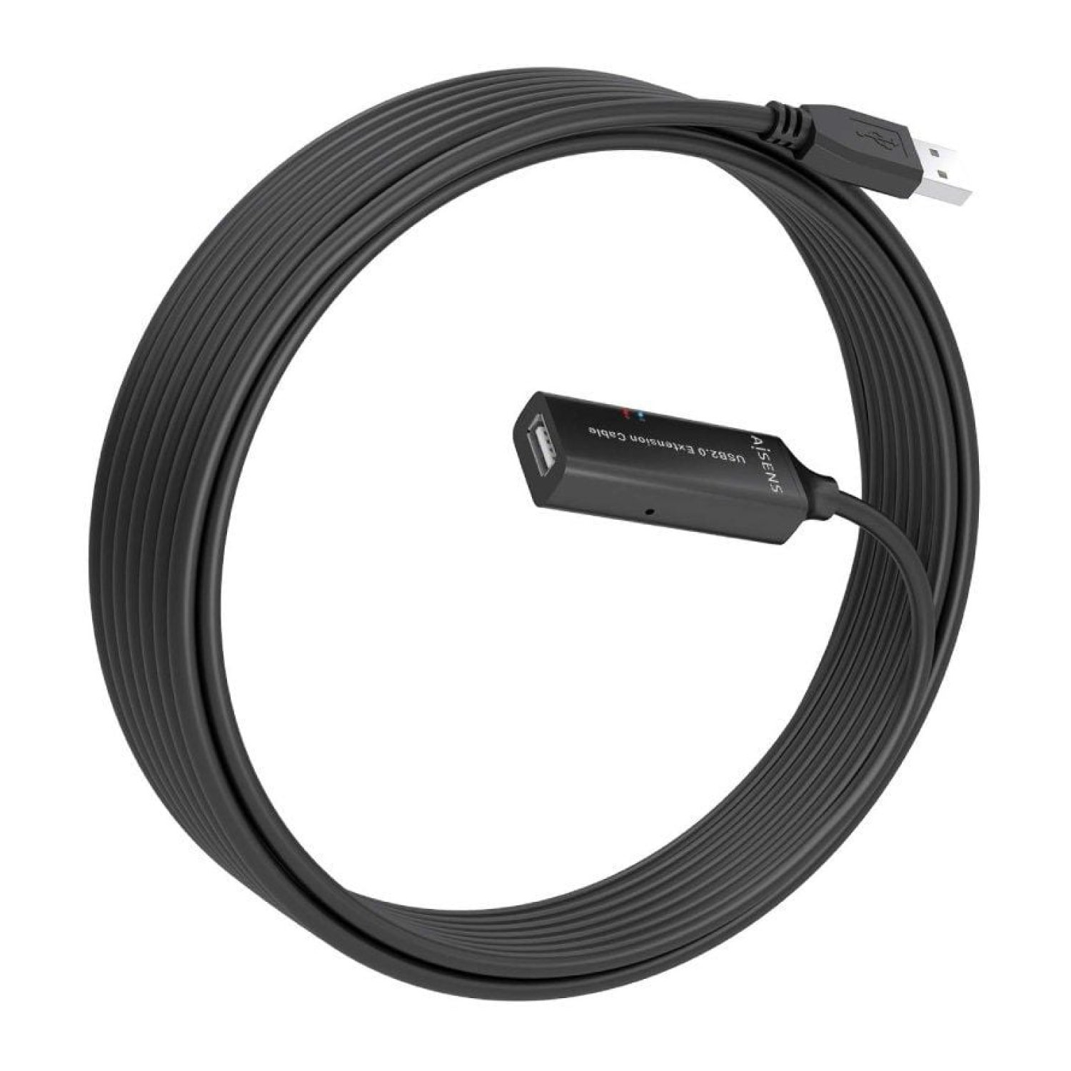 Aisens Cable Alargador USB 2.0 · USB A Macho-Hembra · 10m · Negro