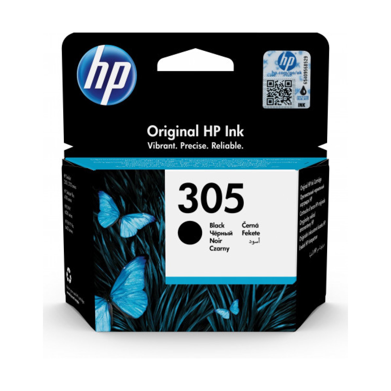 HP Cartucho Tinta Original nº305 · Negro