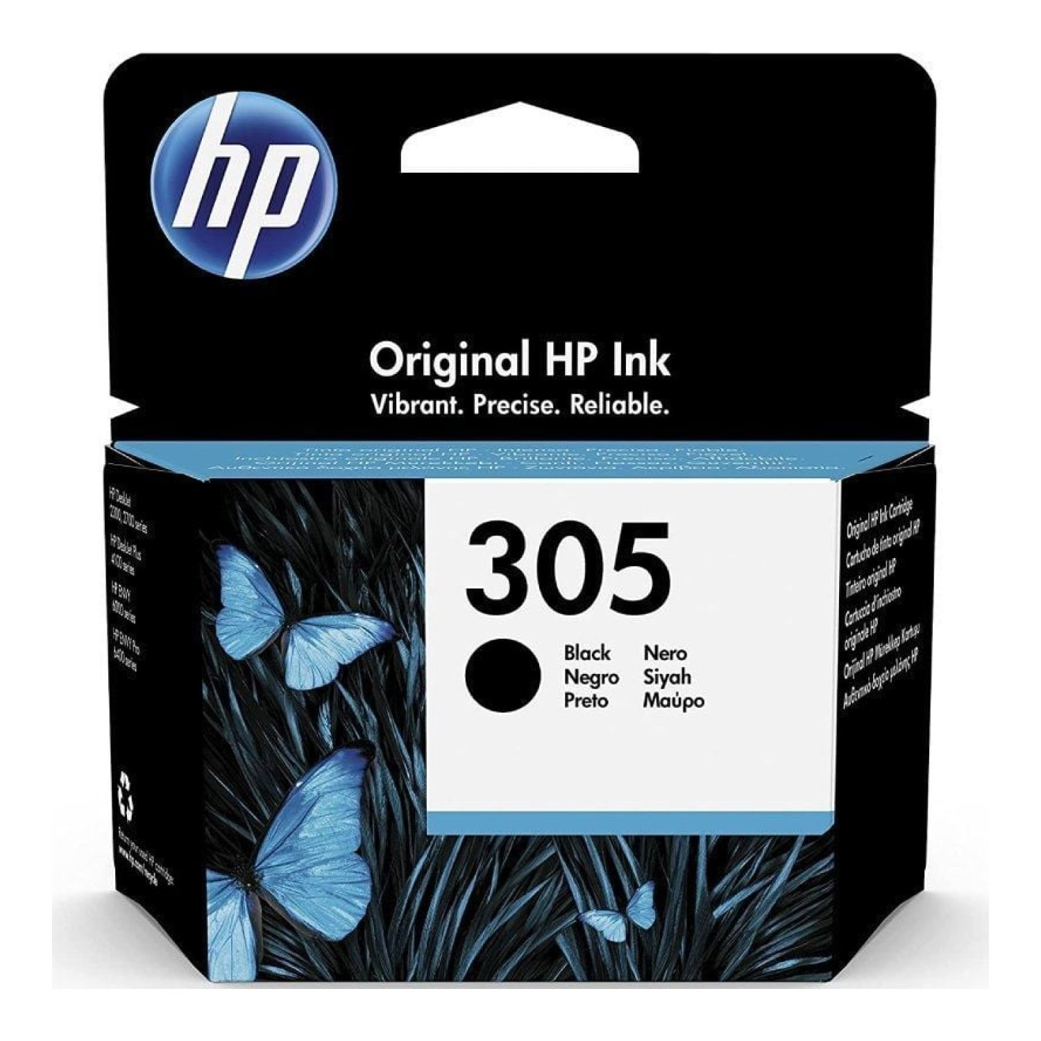 HP Cartucho Tinta Original nº305 · Negro