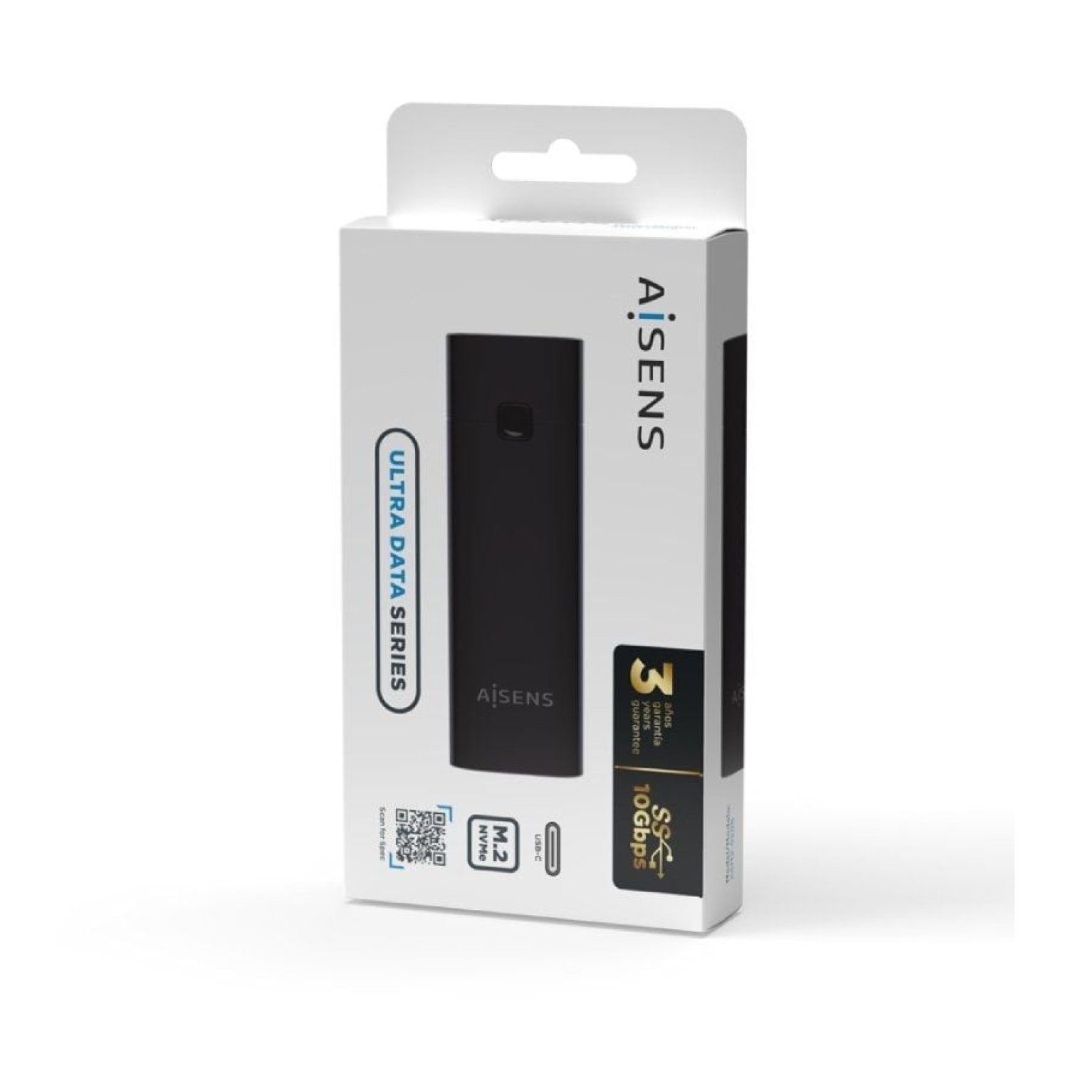 Aisens ASM2-020B · Caja Externa SSD M.2 NVMe · USB 3.2 Gen2 · Sin Tornillos