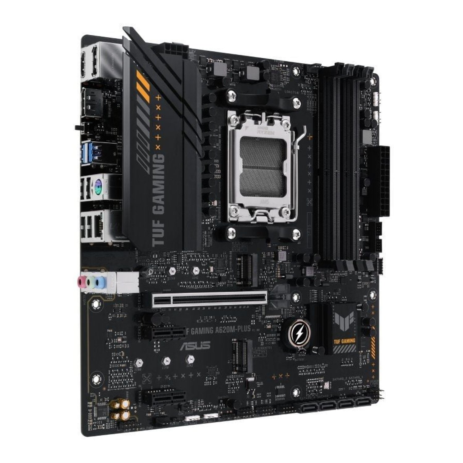 Asus TUF Gaming A620M-PLUS · Socket AM5 · DDR5 · PCIe 4.0 · Micro ATX