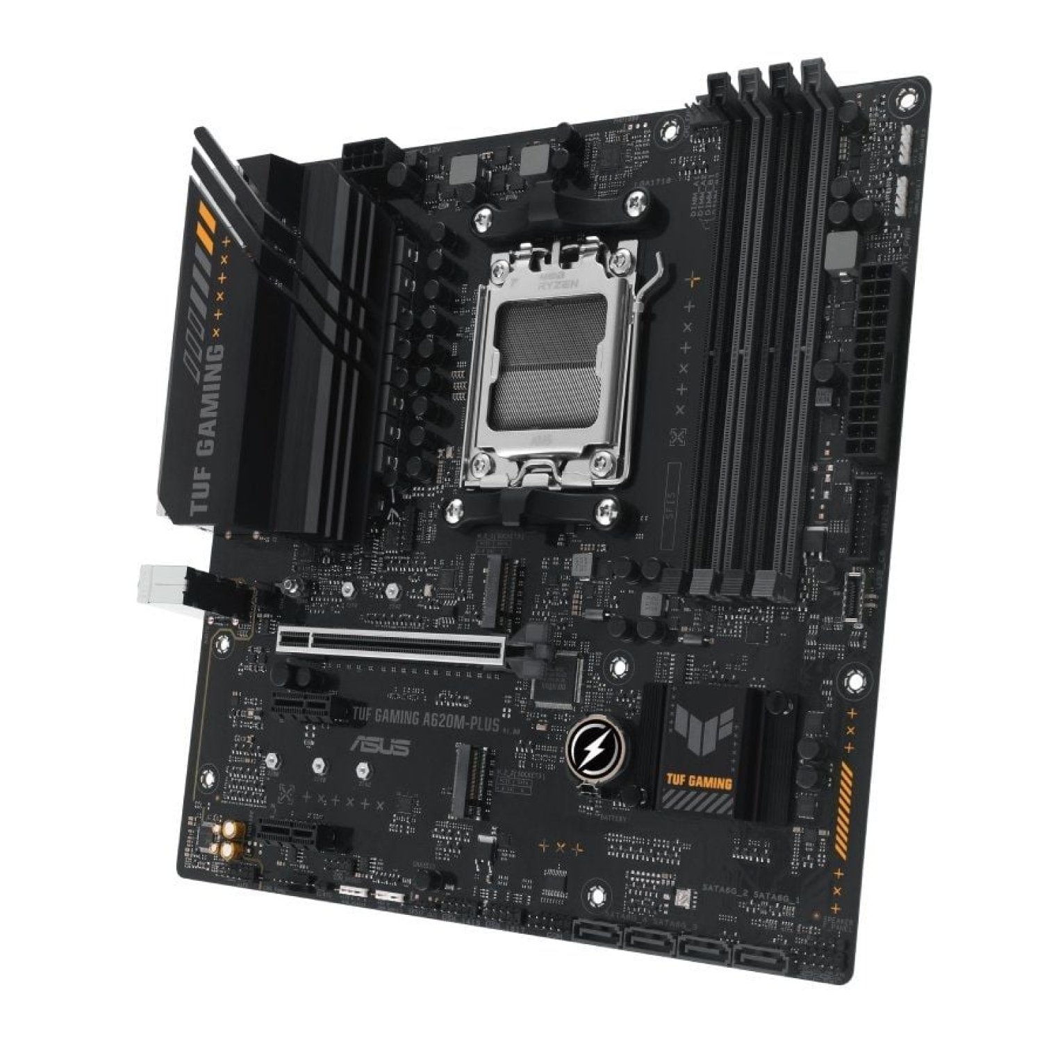 Asus TUF Gaming A620M-PLUS · Socket AM5 · DDR5 · PCIe 4.0 · Micro ATX