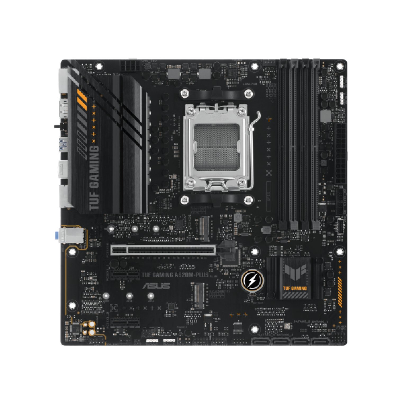 Asus TUF Gaming A620M-PLUS · Socket AM5 · DDR5 · PCIe 4.0 · Micro ATX