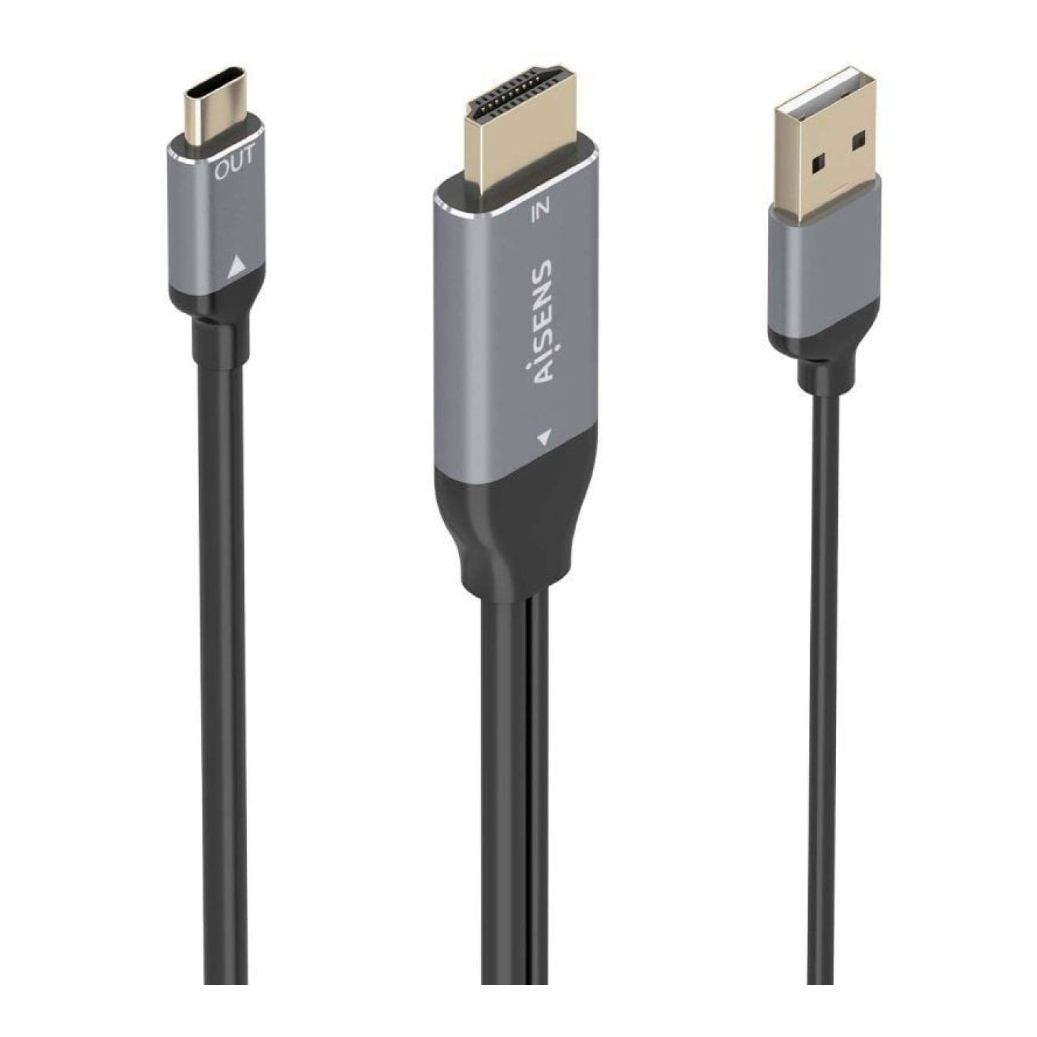 Aisens · Cable Conversor HDMI a USB-C · 1,8m · Negro