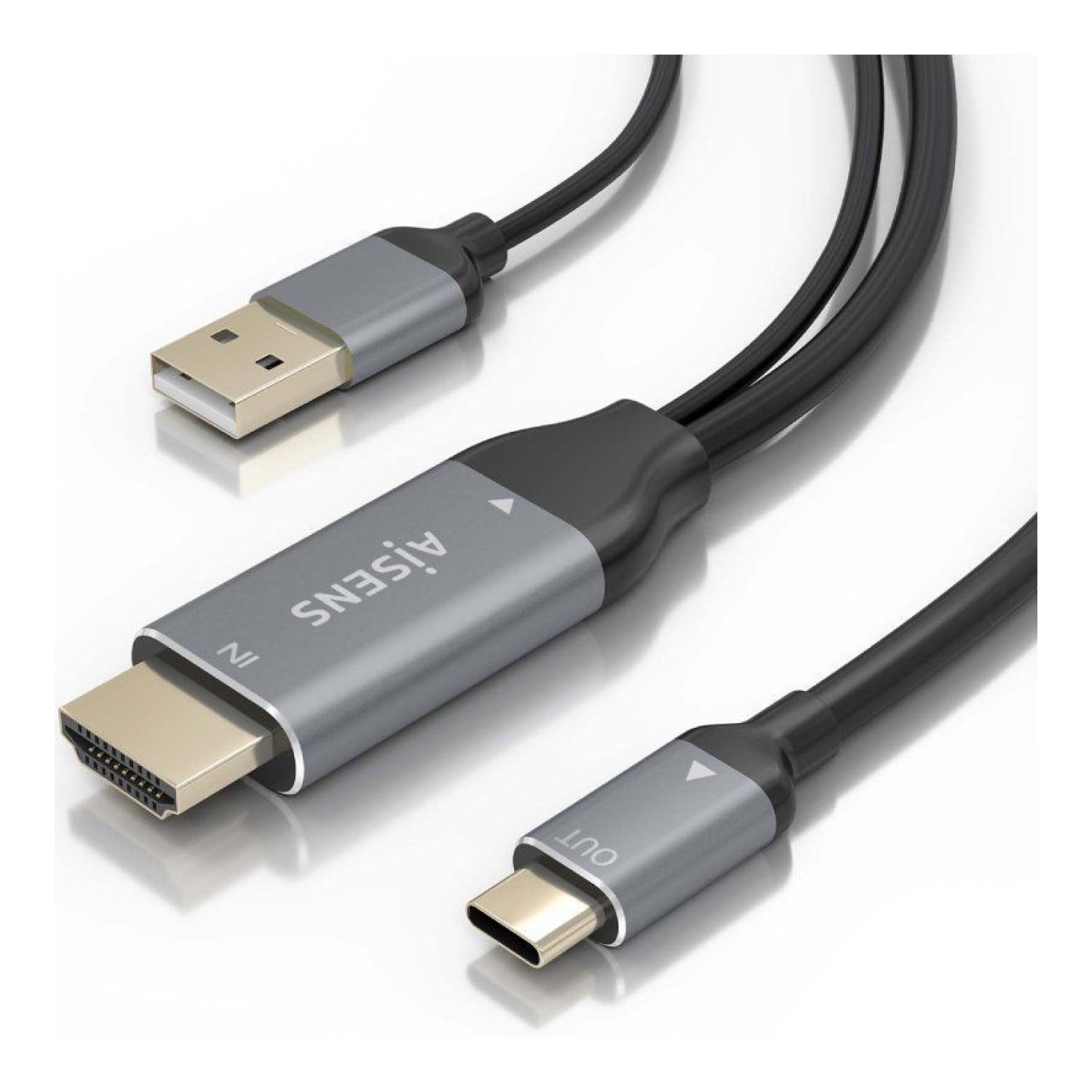 Aisens · Cable Conversor HDMI a USB-C · 1,8m · Negro