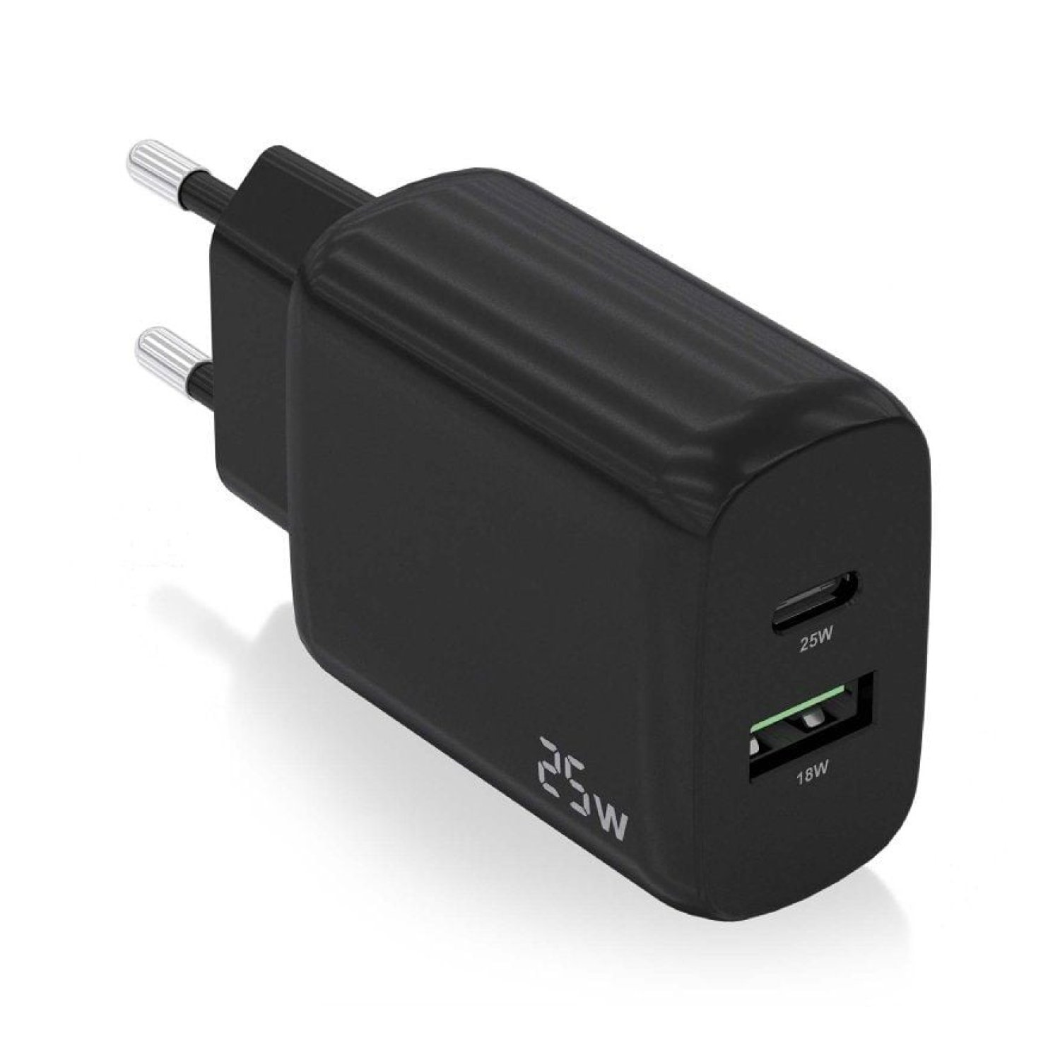 Aisens Cargador de Pared · 1 USB-C + 1 USB · 25W