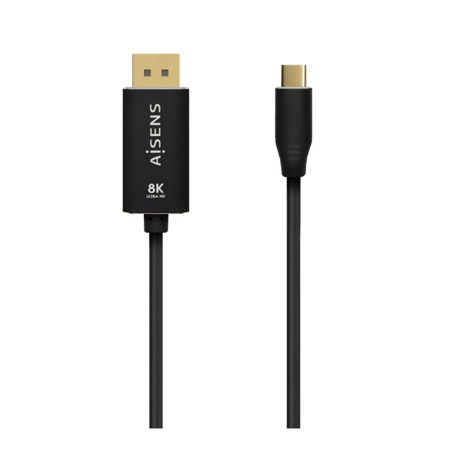 Aisens Cable Conversor USB-C a DisplayPort 8K 60Hz · 27W · 1,8m · Negro