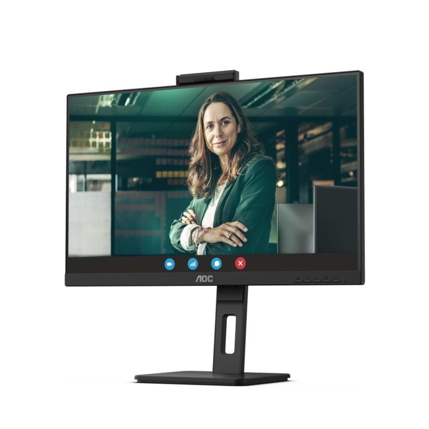 AOC 24P3QW · 23,8" Full HD · Webcam · Regulable en altura · Negro