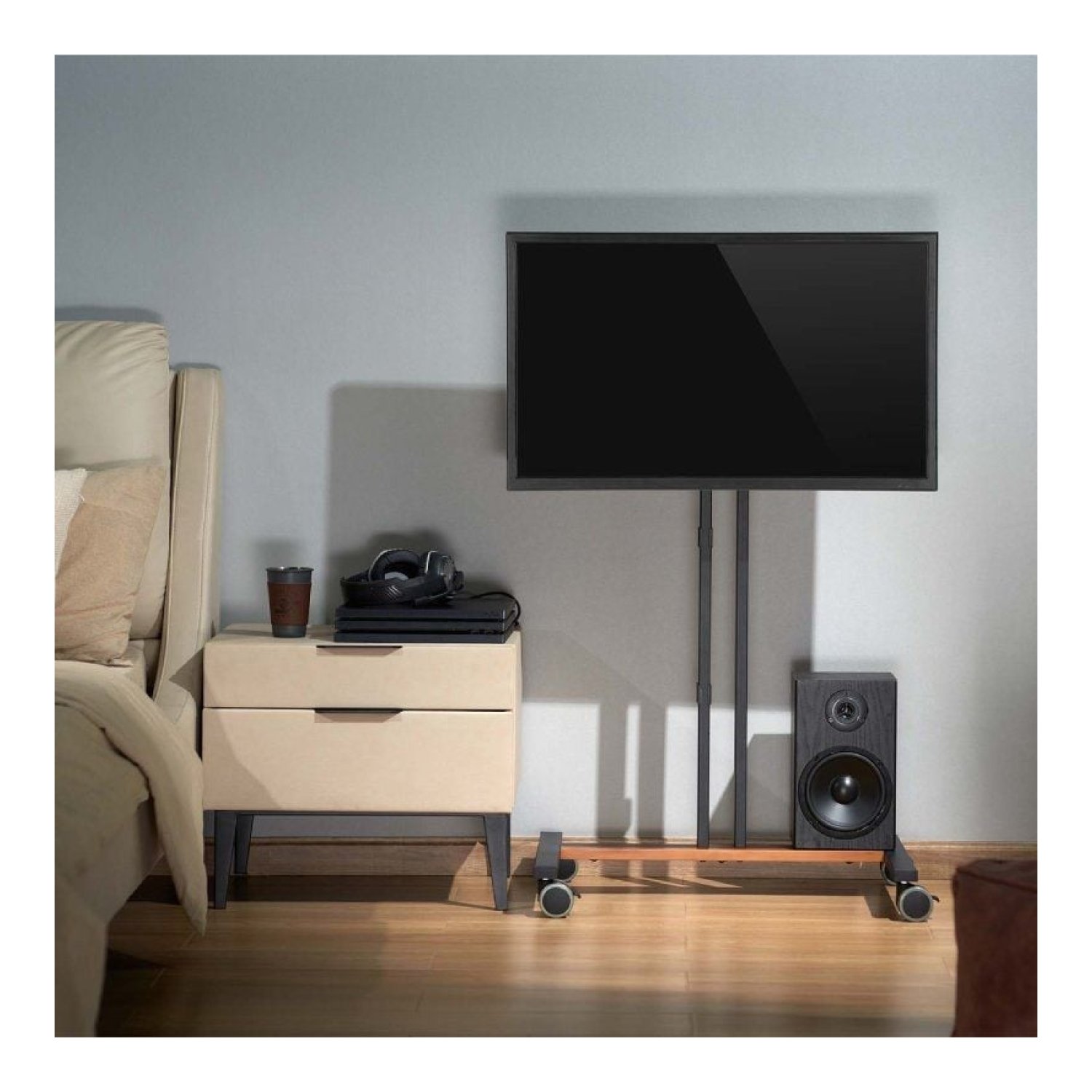 Aisens FT55TE-213 · Soporte TV 32-55" · Inclinable con Ruedas · Hasta 35kg