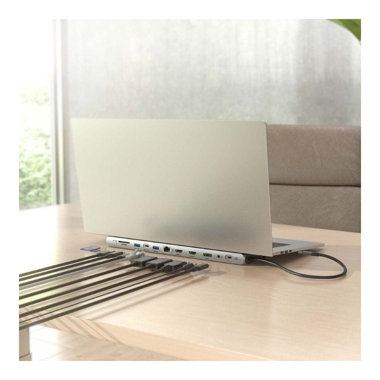 Aisens Docking USB Tipo-C · 2xHDMI 4K · 3xUSB · RJ45 · DisplayPort · Gris