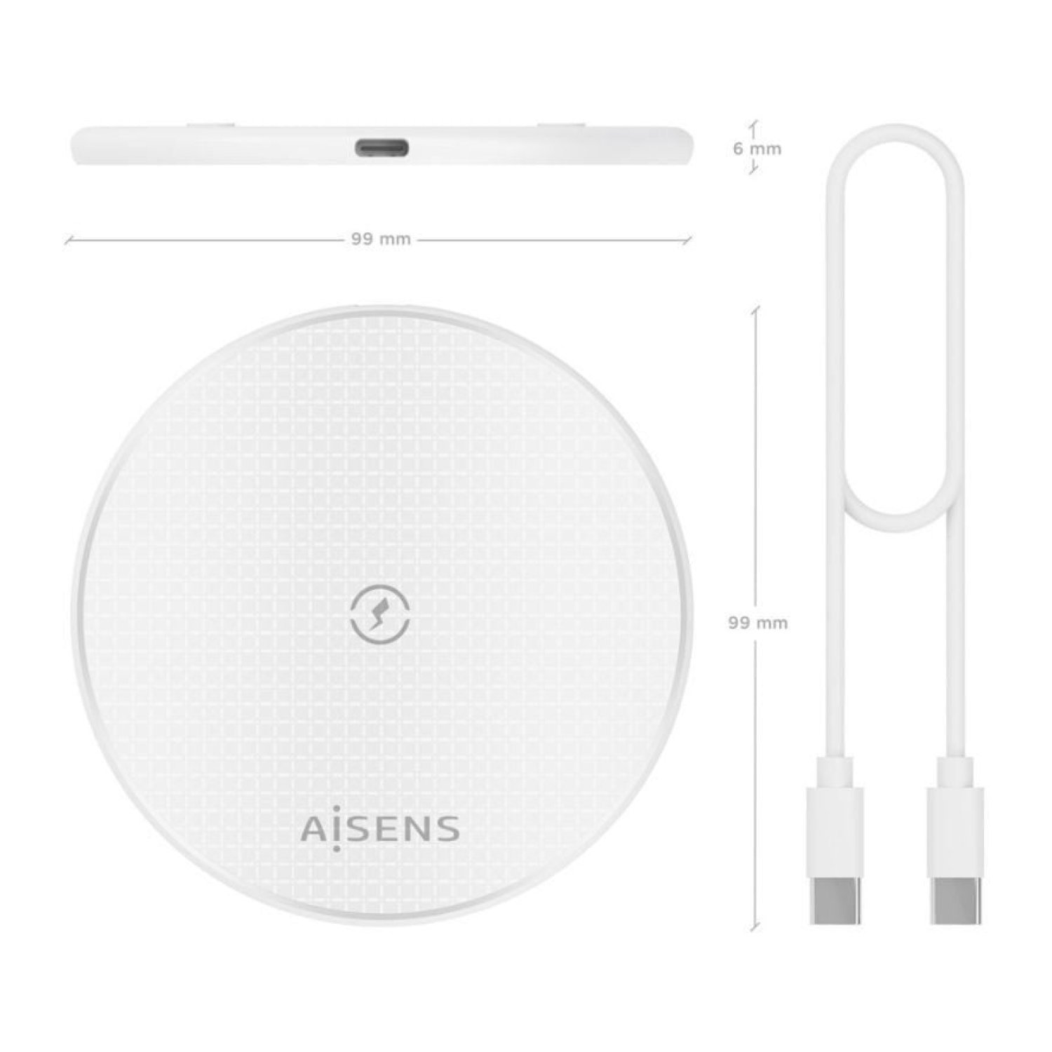 Aisens Base de Carga Inalámbrica · 15W · Blanco