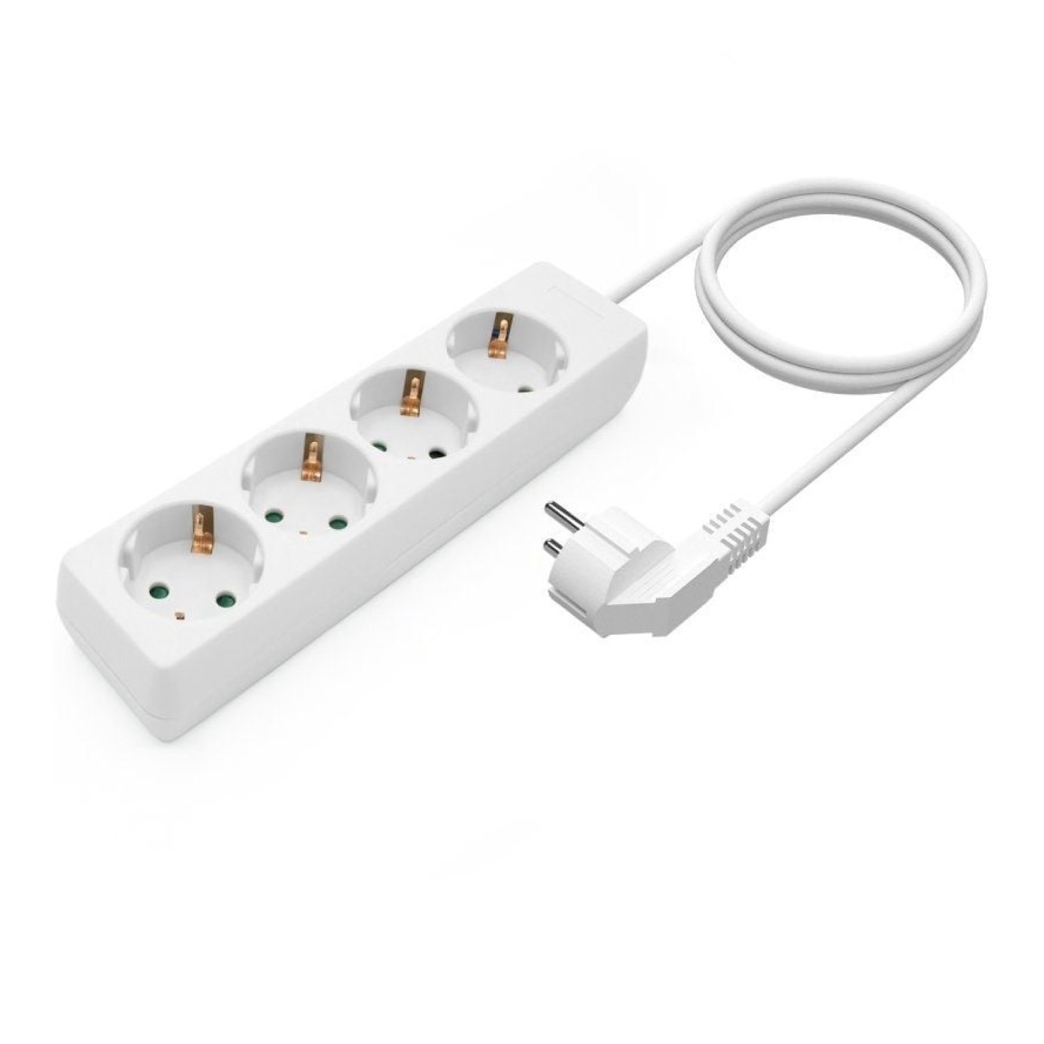 Aisens Regleta · 4 Tomas de Corriente · Cable 1,4m · Blanco