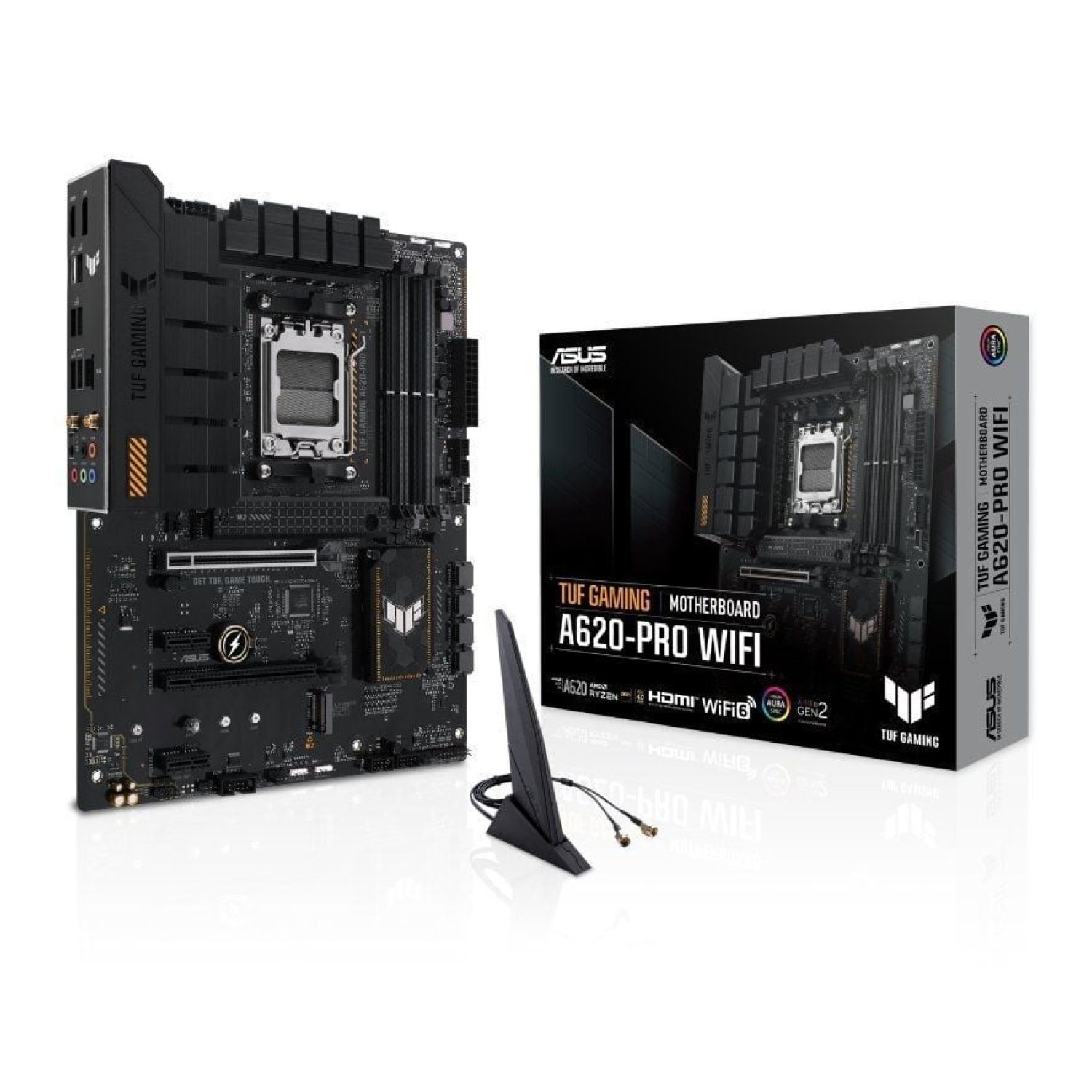 ASUS TUF Gaming A620-PRO WiFi · Socket AM5 · DDR5 · PCIe 4.0