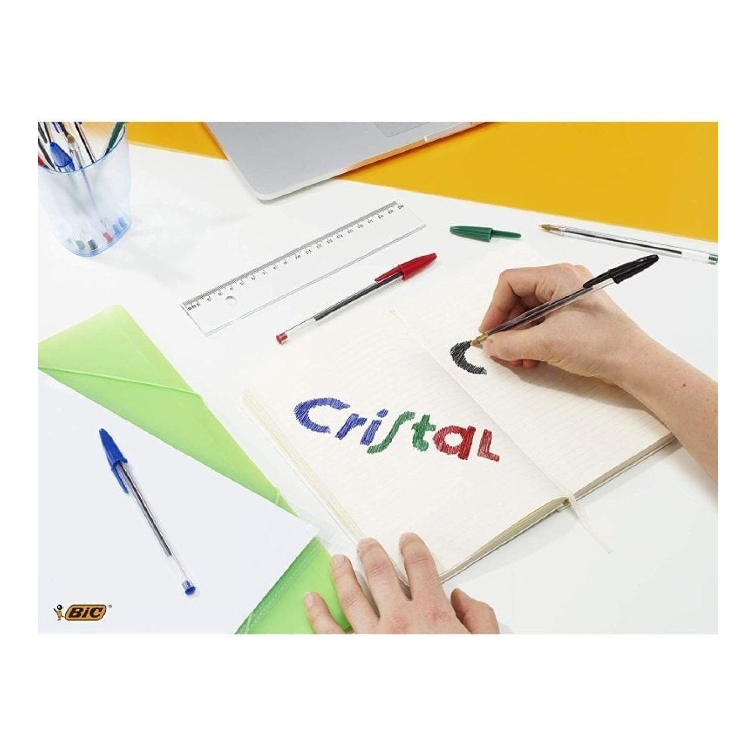 BIC Cristal Original · Bolígrafos de Tinta de Aceite · Pack 5 unidades · Negros