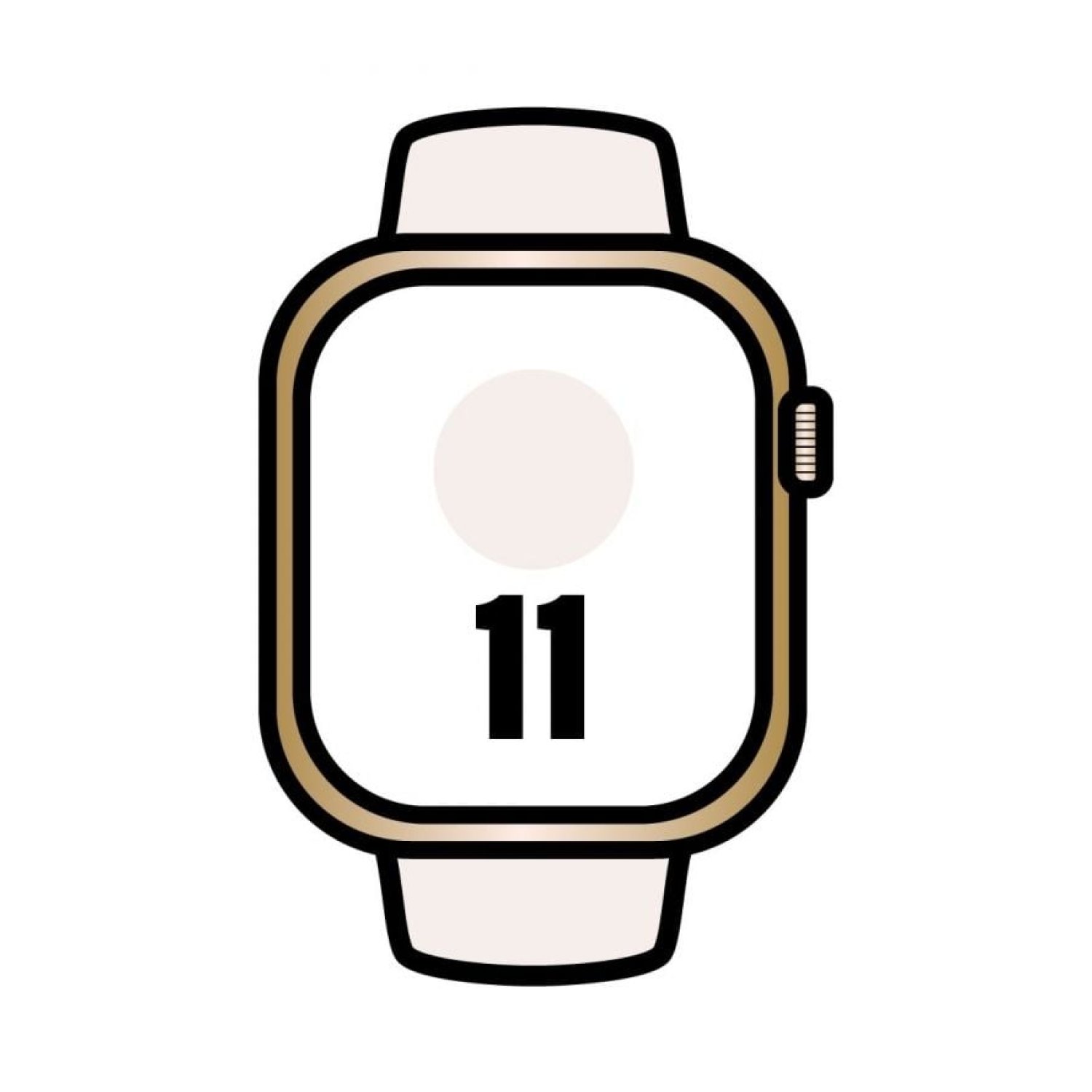 Apple Watch Series 11 · 46mm · GPS + Cellular · Titanio Dorado · Correa Rosa Rubor